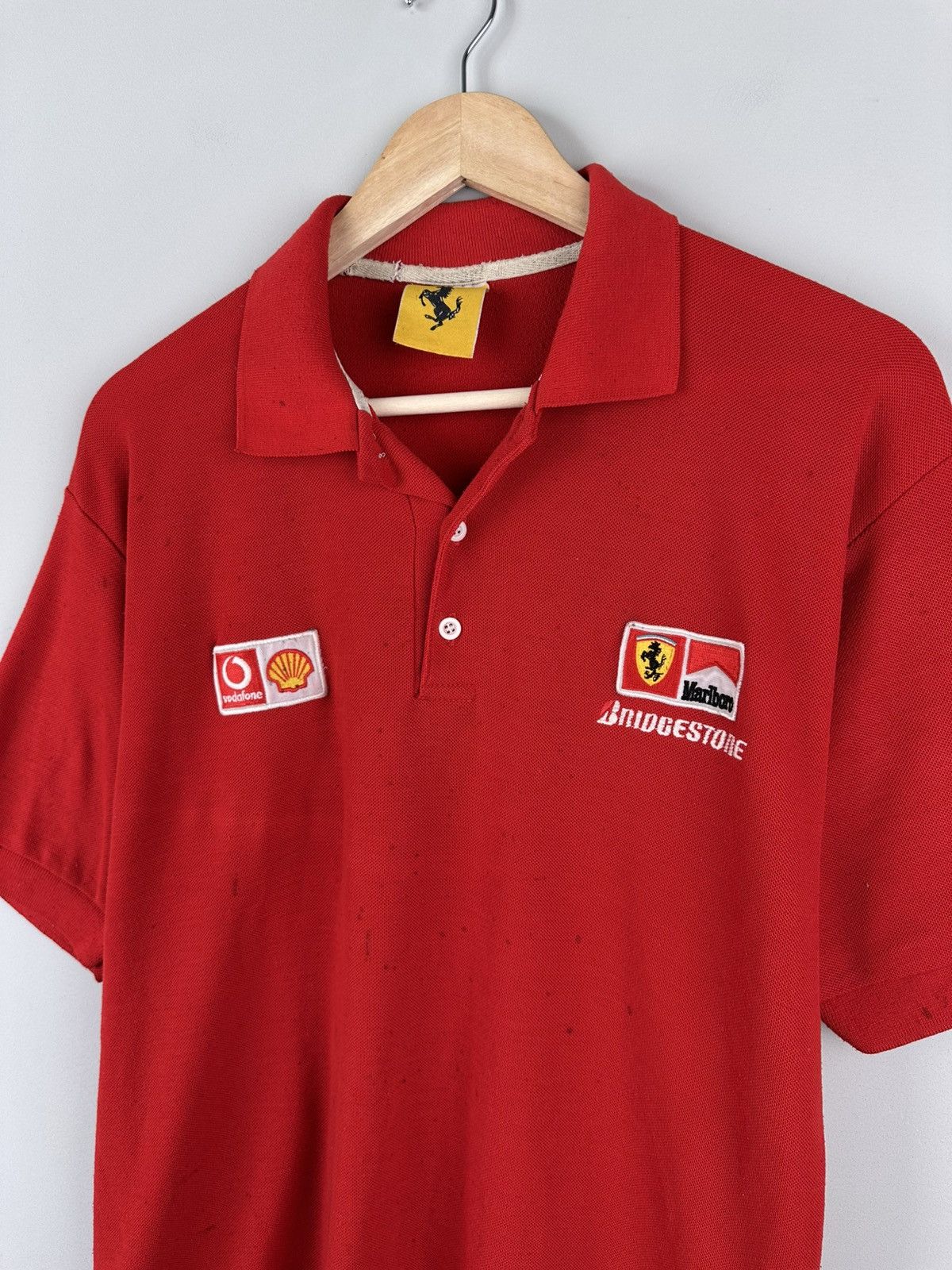 Ferrari × Vintage 90s Vintage Ferrari Official Product Polo Shirt Size US XL / EU 56 / 4 - 1 Thumbnail