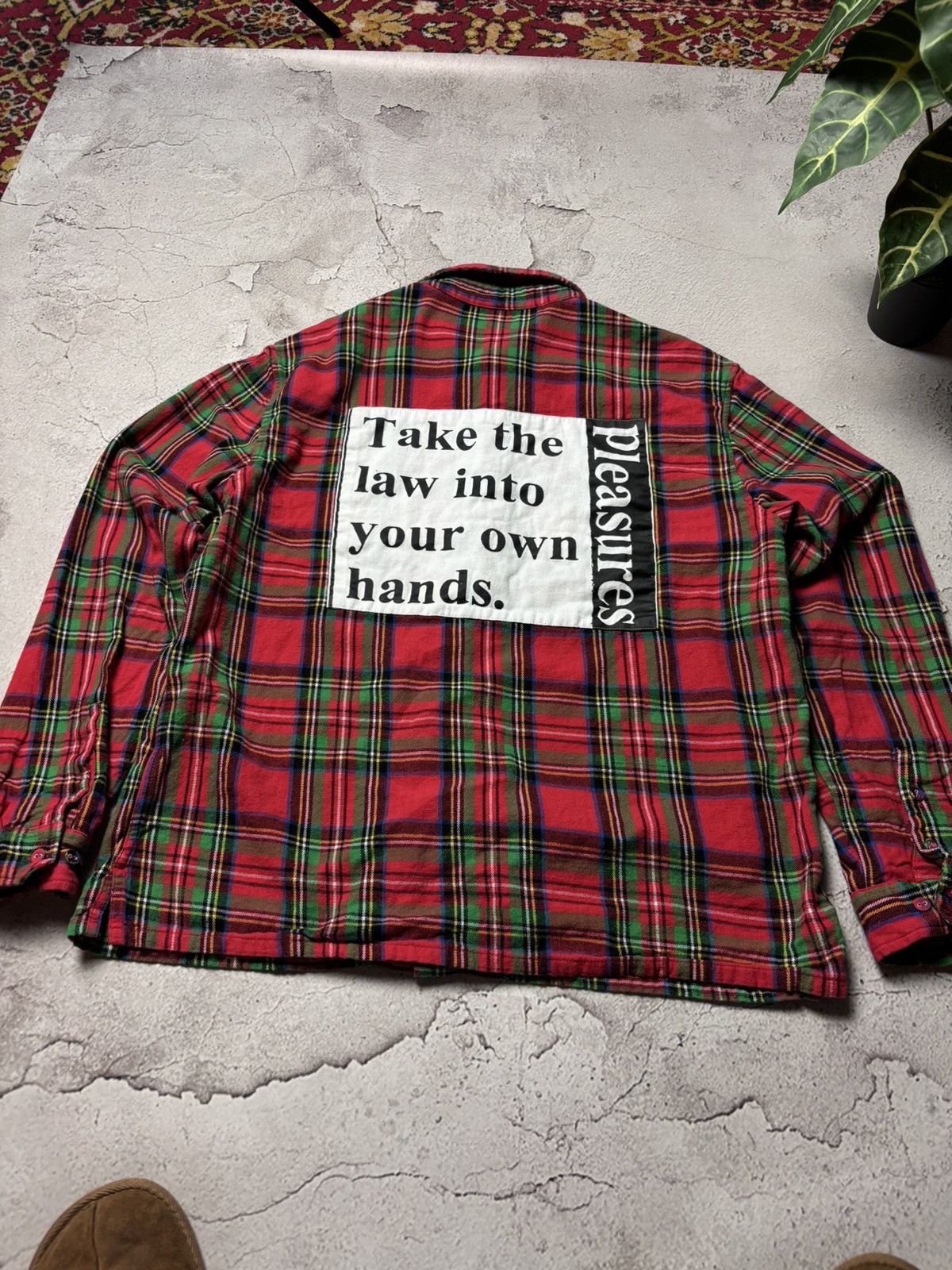 Pleasures PLEASURES Take The Law Into Your Own Plaid Button Up Shirt Size US L / EU 52-54 / 3 - 5 Thumbnail