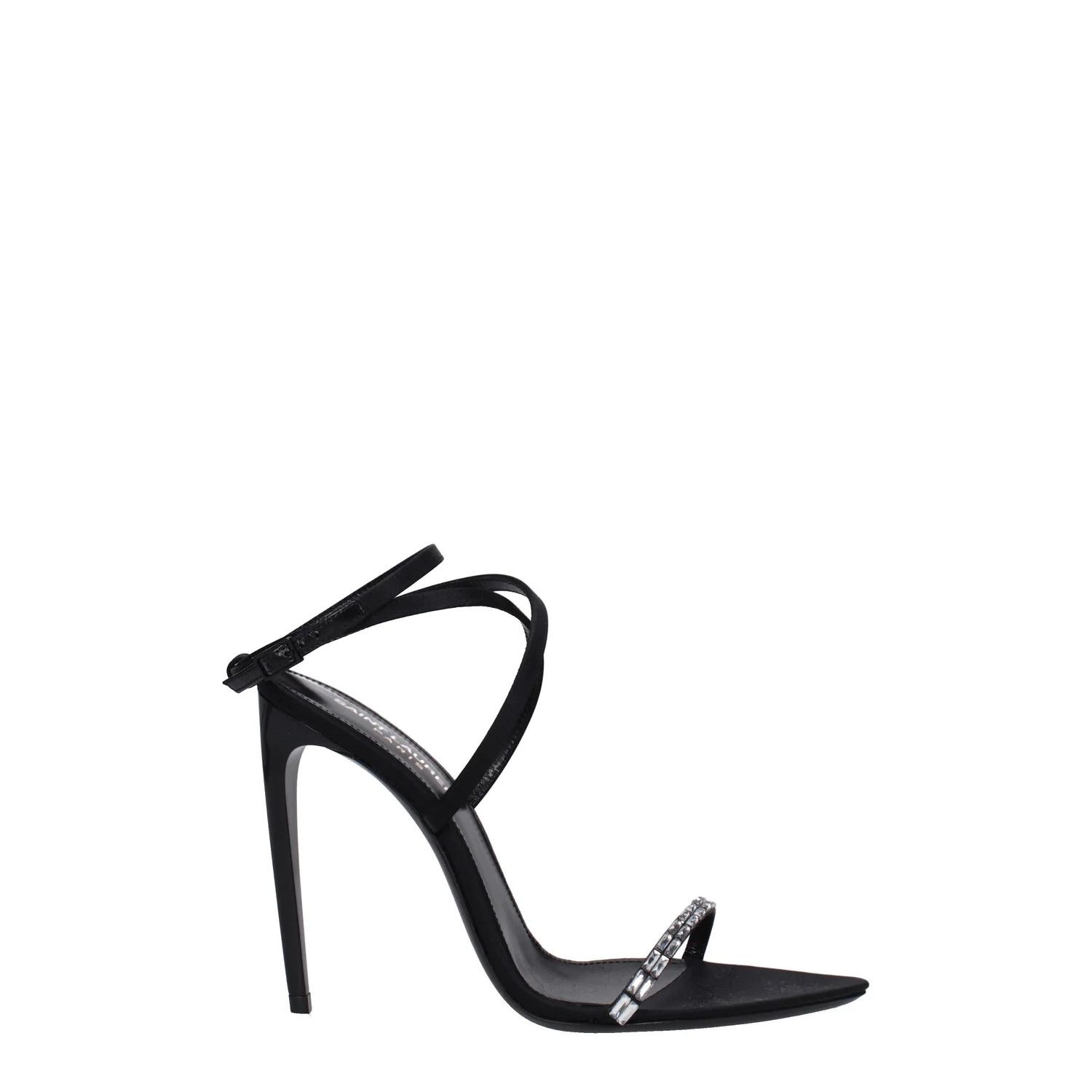 Saint Laurent Paris ob1o1e1124 Satin Sandals in Black Size US 6.5 / IT 36.5 - 1 Thumbnail