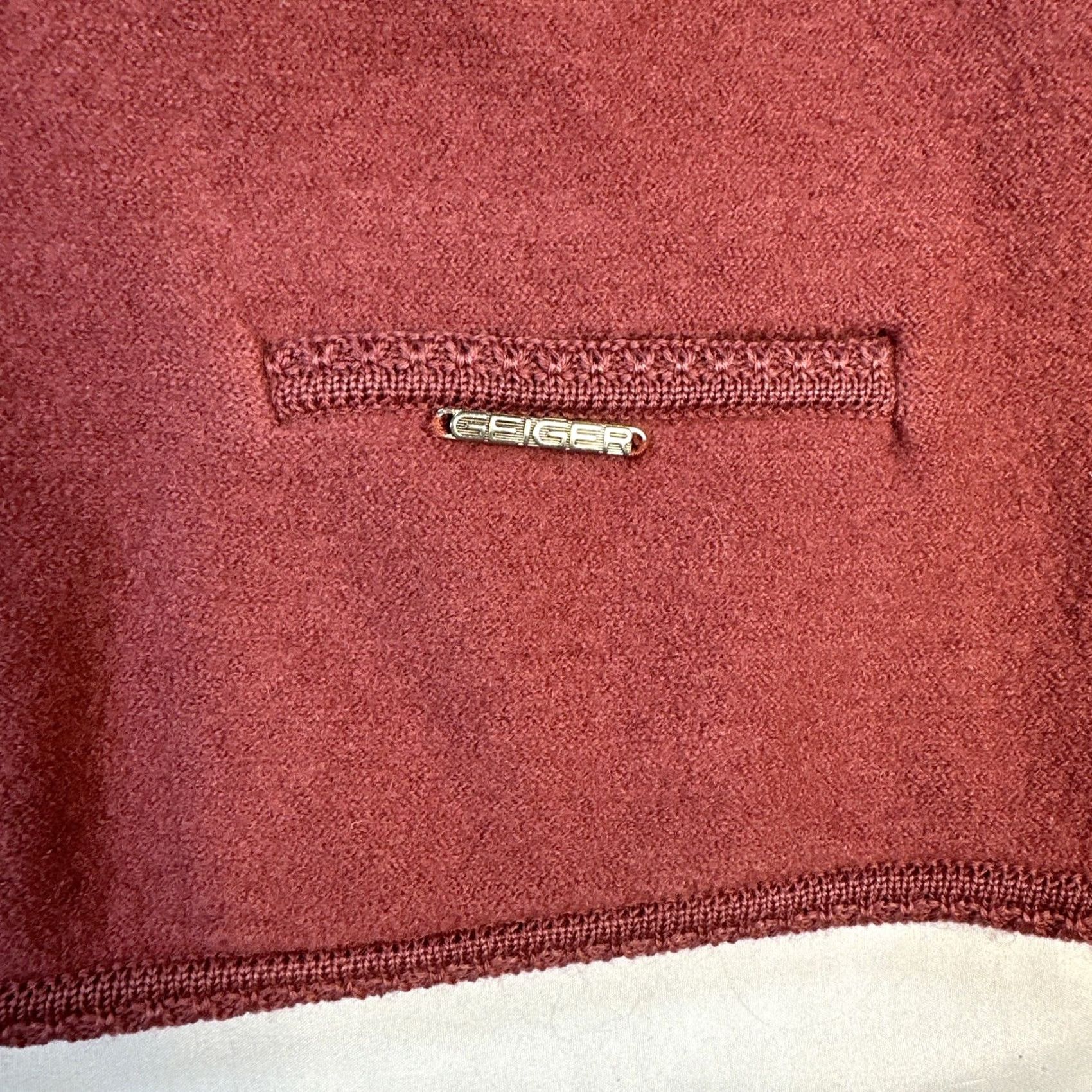 Vintage VINTAGE Geiger Women's Sweater Cardigan 40 Pink Purple 100% Wool Long Sleeve Round Neck Embroidery Buttons Cardigan Wool Regular Fit Size 40 Womens Size S / US 4 / IT 40 - 7 Thumbnail