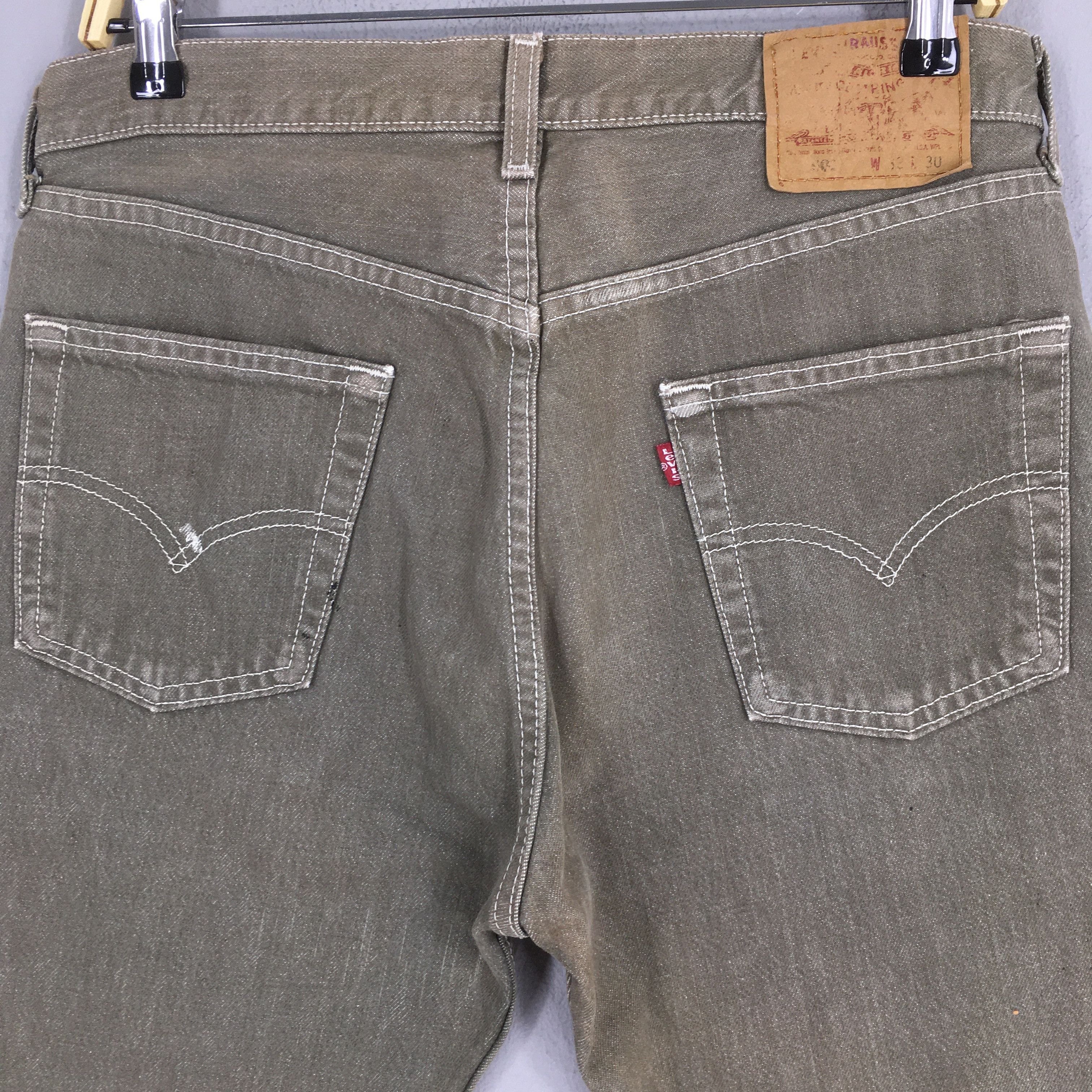 Levi's Size 31X30.5 Vintage 90s Levi's 501 Brown Jeans S947 Size 31" - 8 Thumbnail