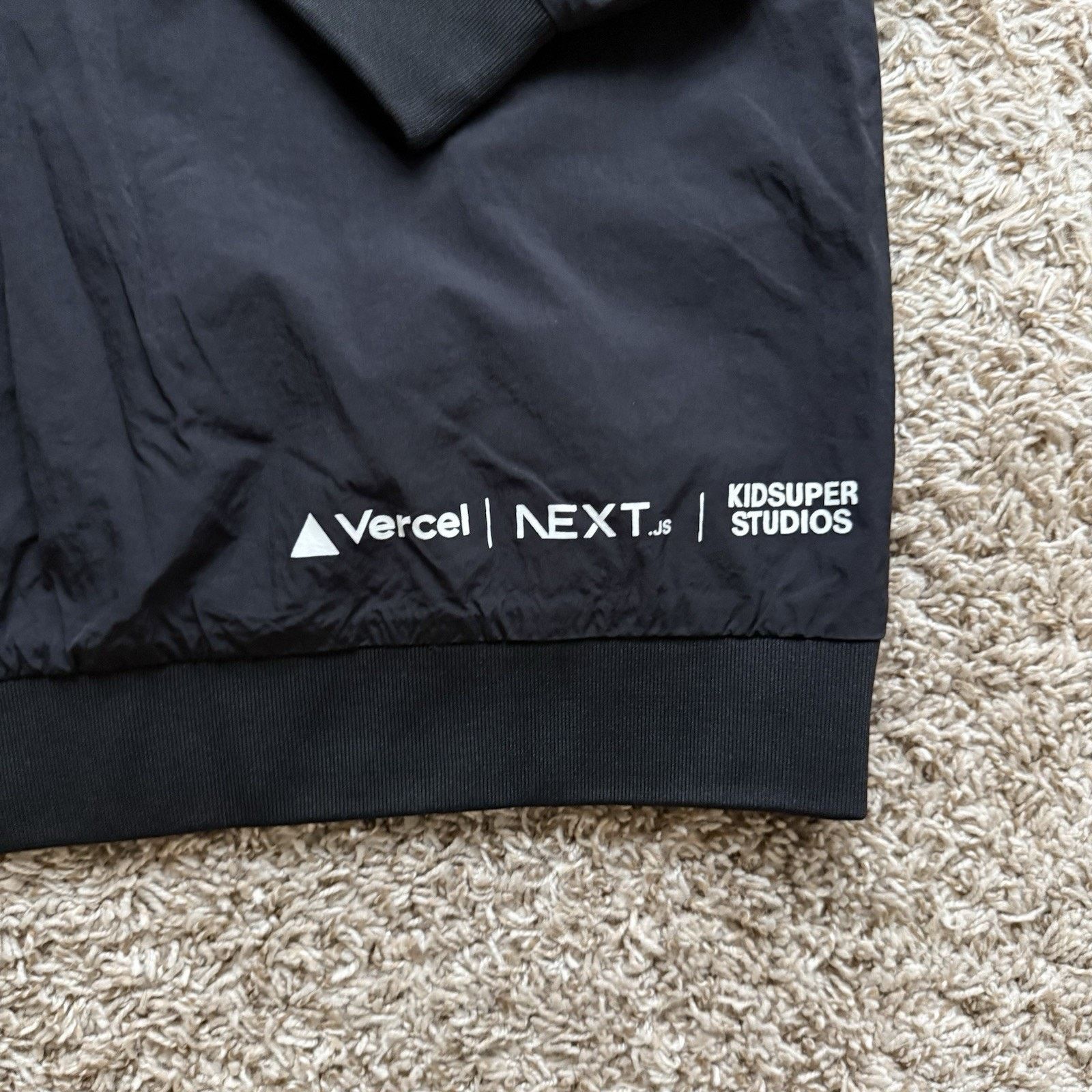 KidSuper Kid Super Studios Vercel Jacket Black Full Zip Nylon Bomber Size US S / EU 44-46 / 1 - 5 Thumbnail