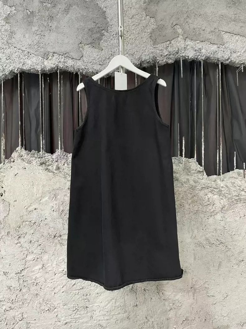 Prada Prada Black Distressed Denim Dress-2506 Size S / US 4 / IT 40 - 2 Thumbnail