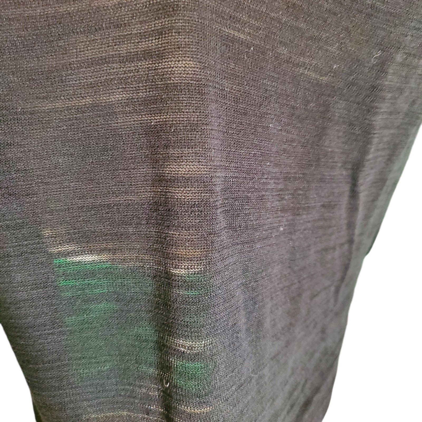 Allsaints AllSaints Semi-Sheer Slub Knit Sweater V-Neck Pullover Black Size L / US 10 / IT 46 - 2 Thumbnail