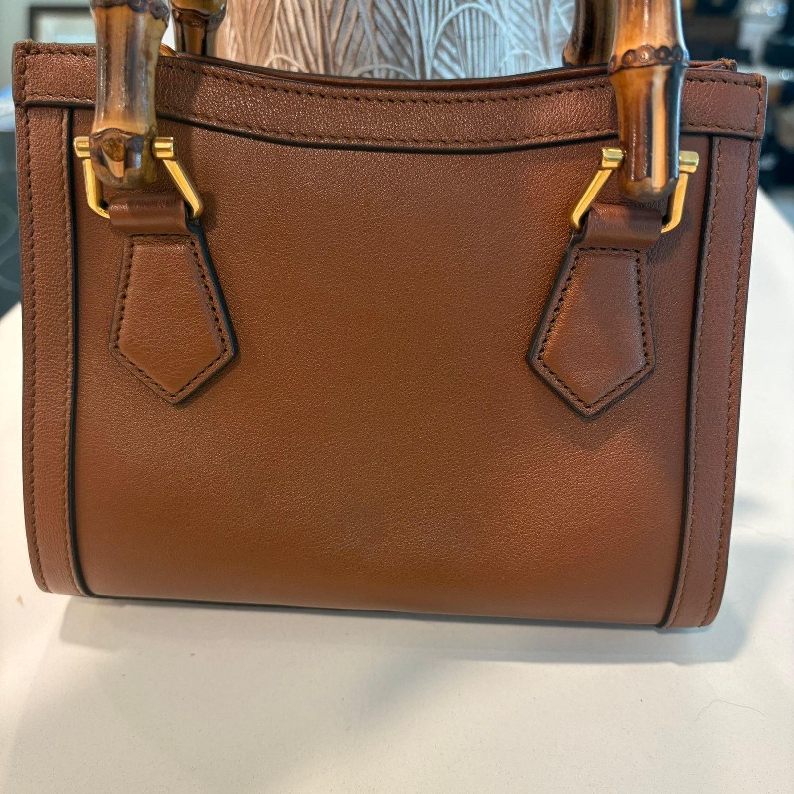 Gucci Gucci Diana Bamboo Handle Small Leather Crossbody Tote Brown Size ONE SIZE - 13 Thumbnail