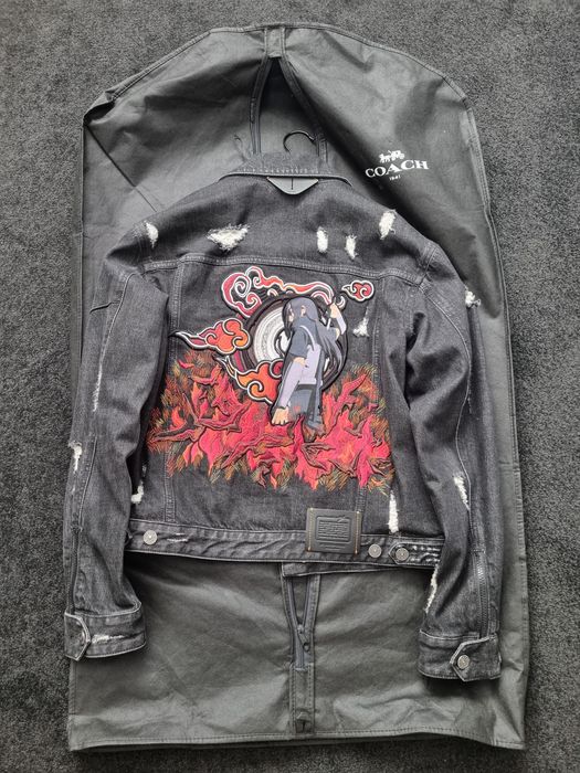 Coach Coach X naruto micheal B Jordan itachi Black denim jacket Grailed