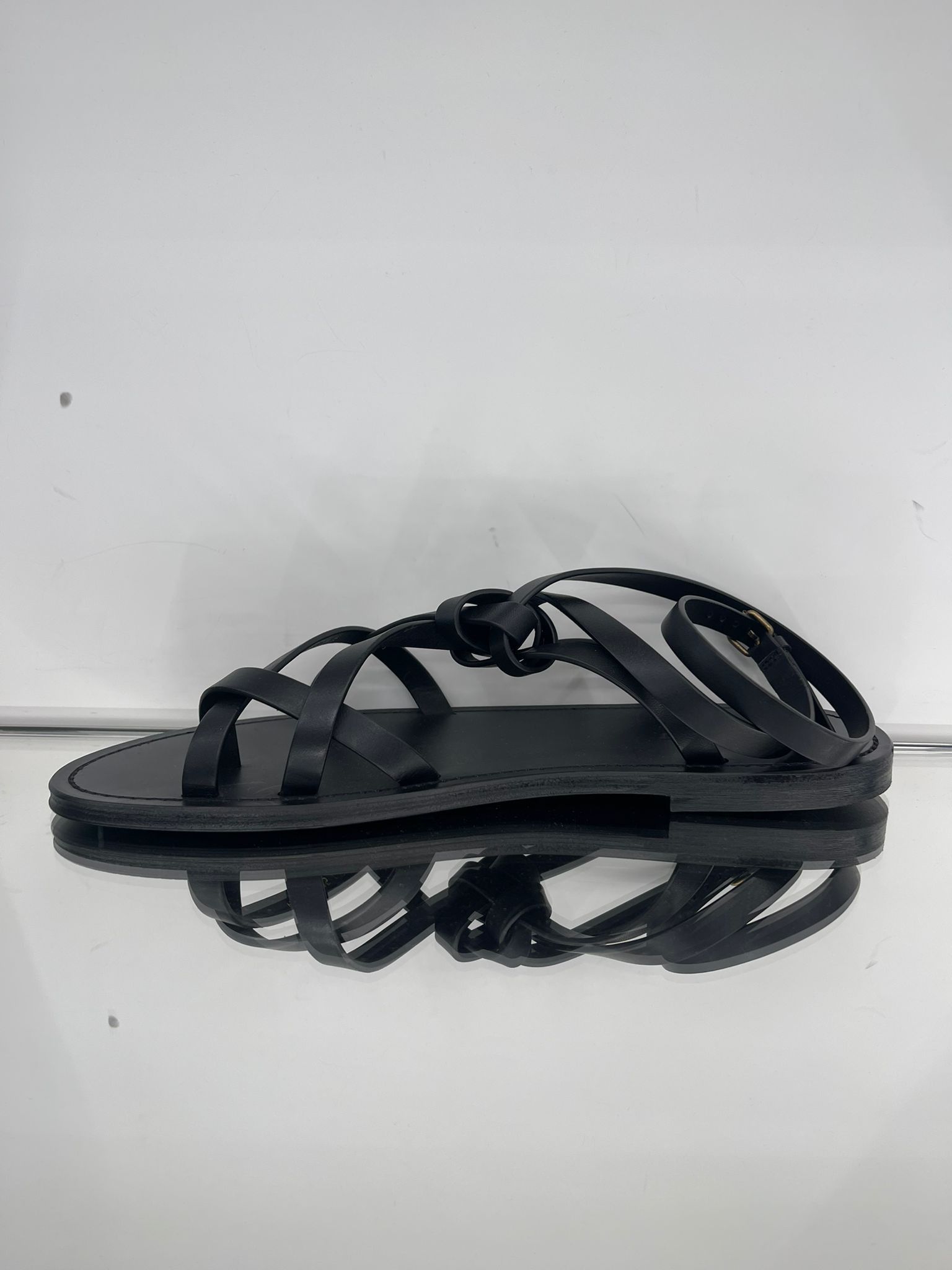 Saint Laurent Paris SANTO SANDALS IN SMOOTH LEATHER Size US 7 / EU 40 - 3 Thumbnail