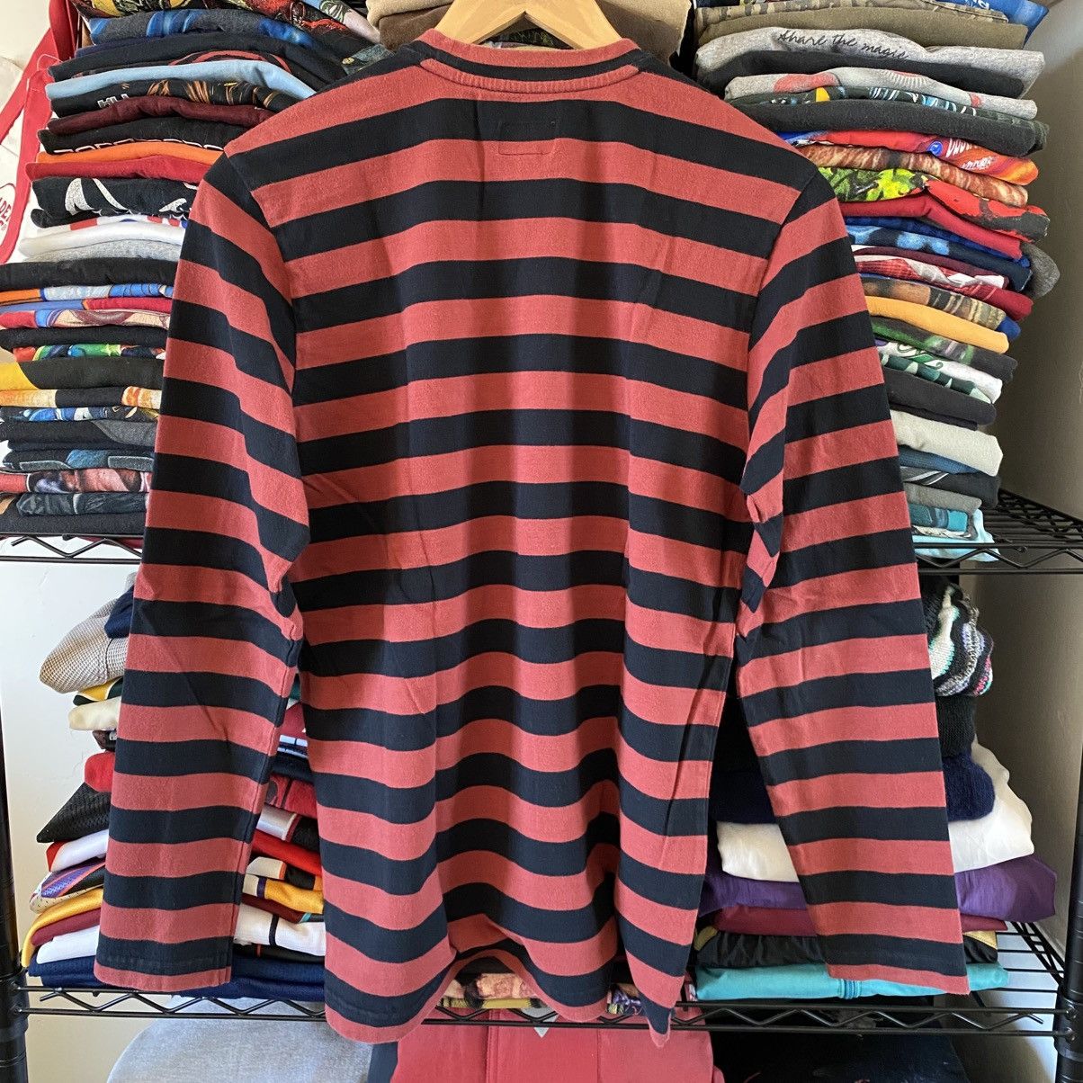 Supreme Supreme Stripe Long Sleeve T-Shirt Red 2016 Size US S / EU 44-46 / 1 - 4 Thumbnail