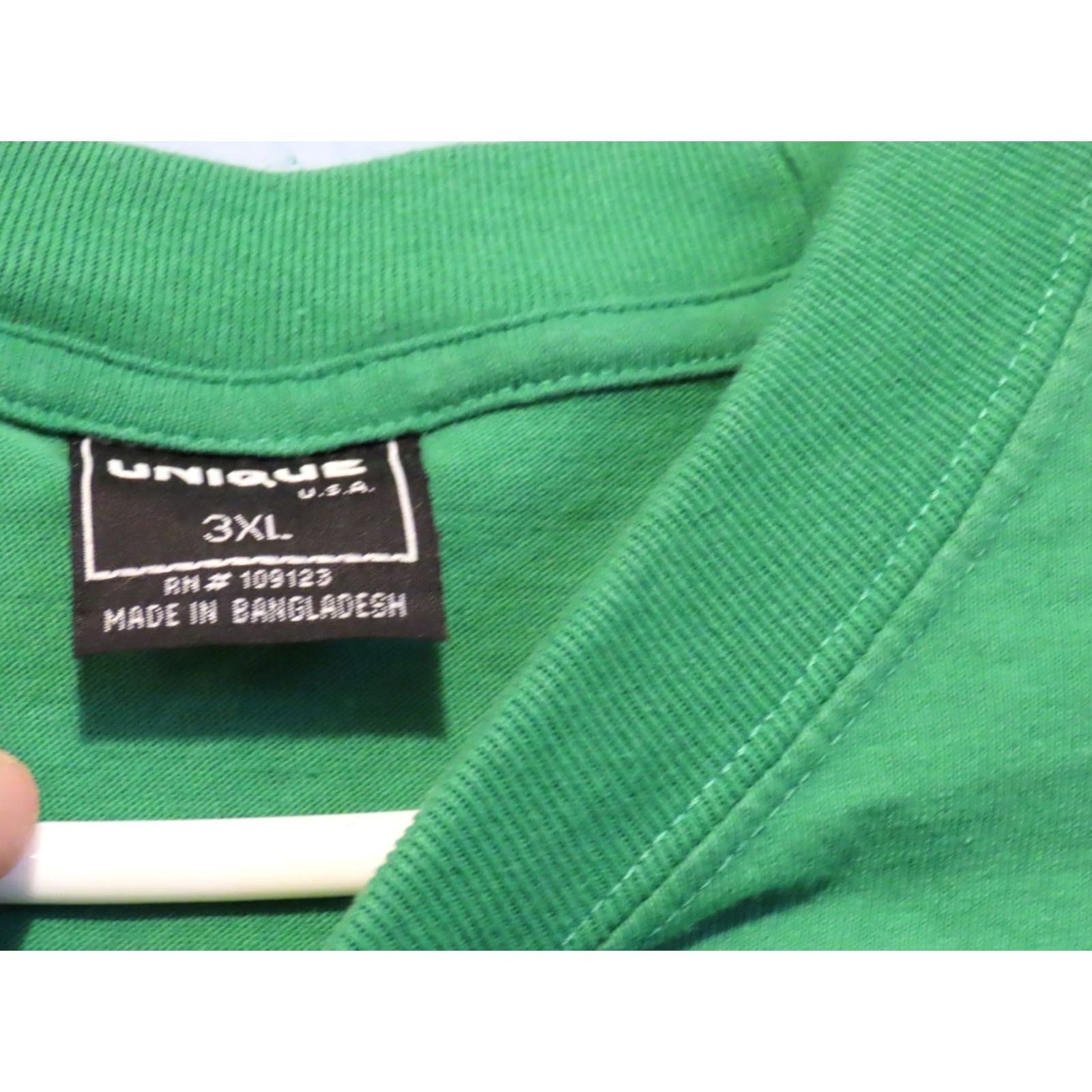 Nique VINTAGE Unique T-Shirt Beach Motorcycle 3XL Green Crew Neck Short Sleeve Men Fiber Cotton Knit USA Daytona Beach 2006 Eagle with Flames Size US XXL / EU 58 / 5 - 4 Thumbnail