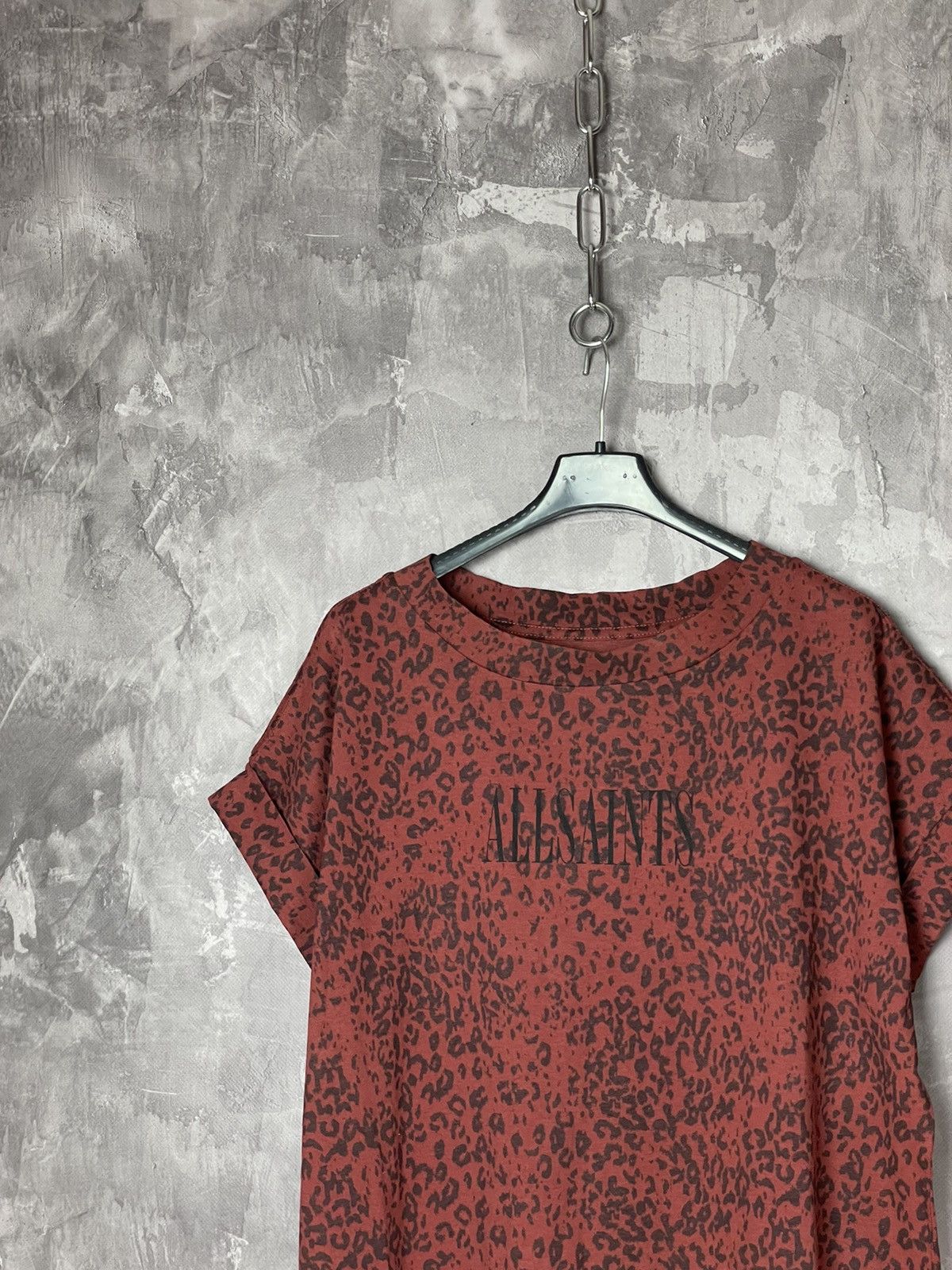 Allsaints × Vintage AllSaints Brackets Leo Logo Regular-fit T-Shirt - Vintage Size M / US 6-8 / IT 42-44 - 3 Thumbnail