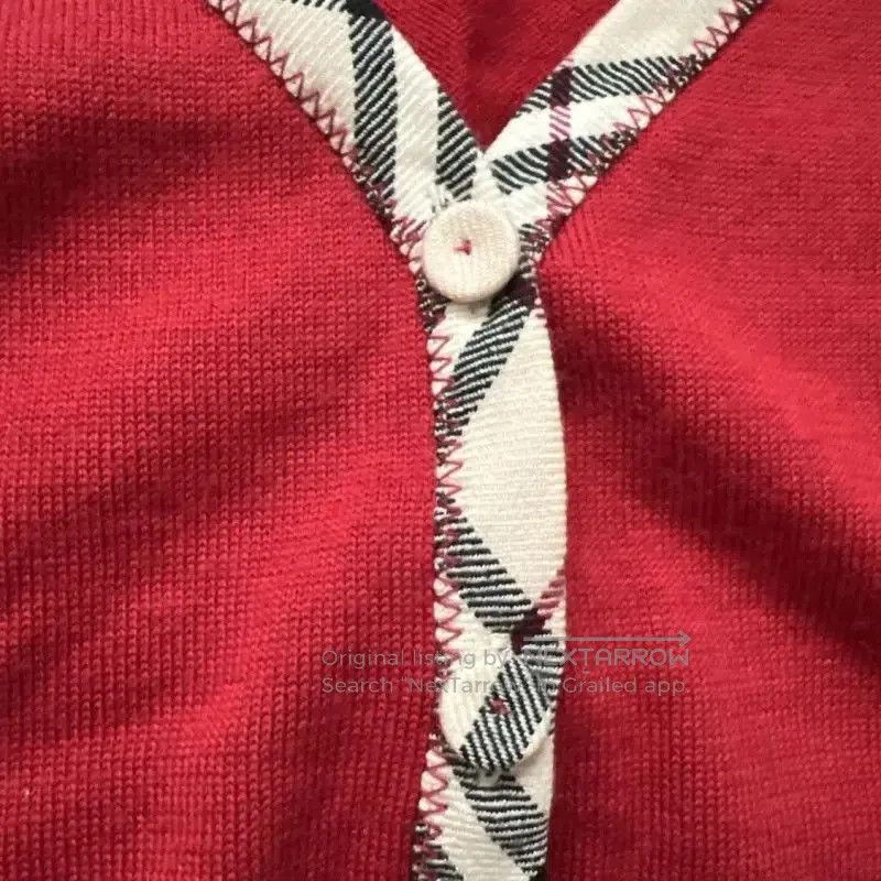 Burberry Burberry Red Wool Long Sleeve Cardigan. Size M / US 6-8 / IT 42-44 - 5 Thumbnail