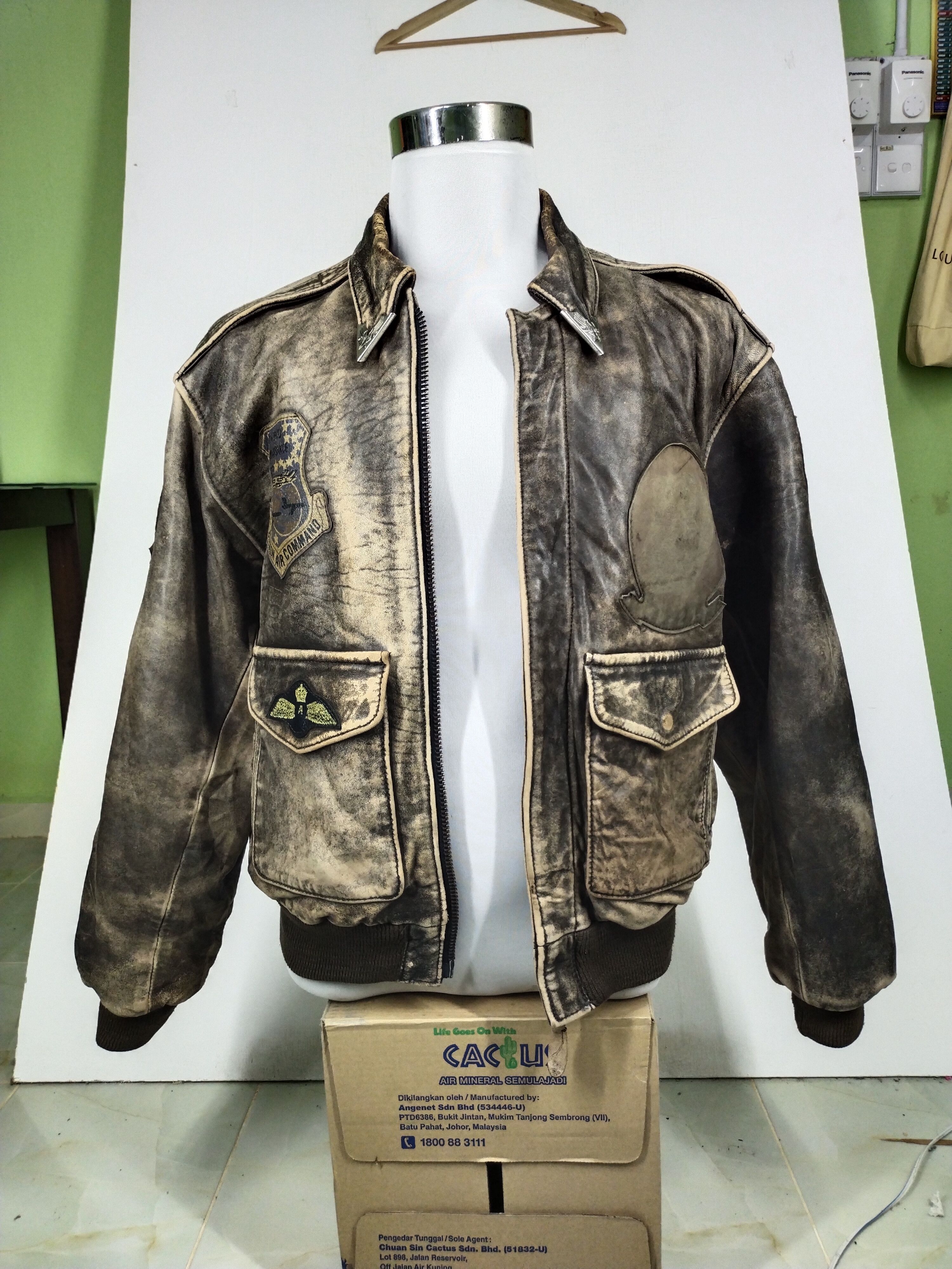 Leather Vtg Aviation Type A-2 Aviation Air Command Leather Jacket Size US M / EU 48-50 / 2 - 4 Thumbnail