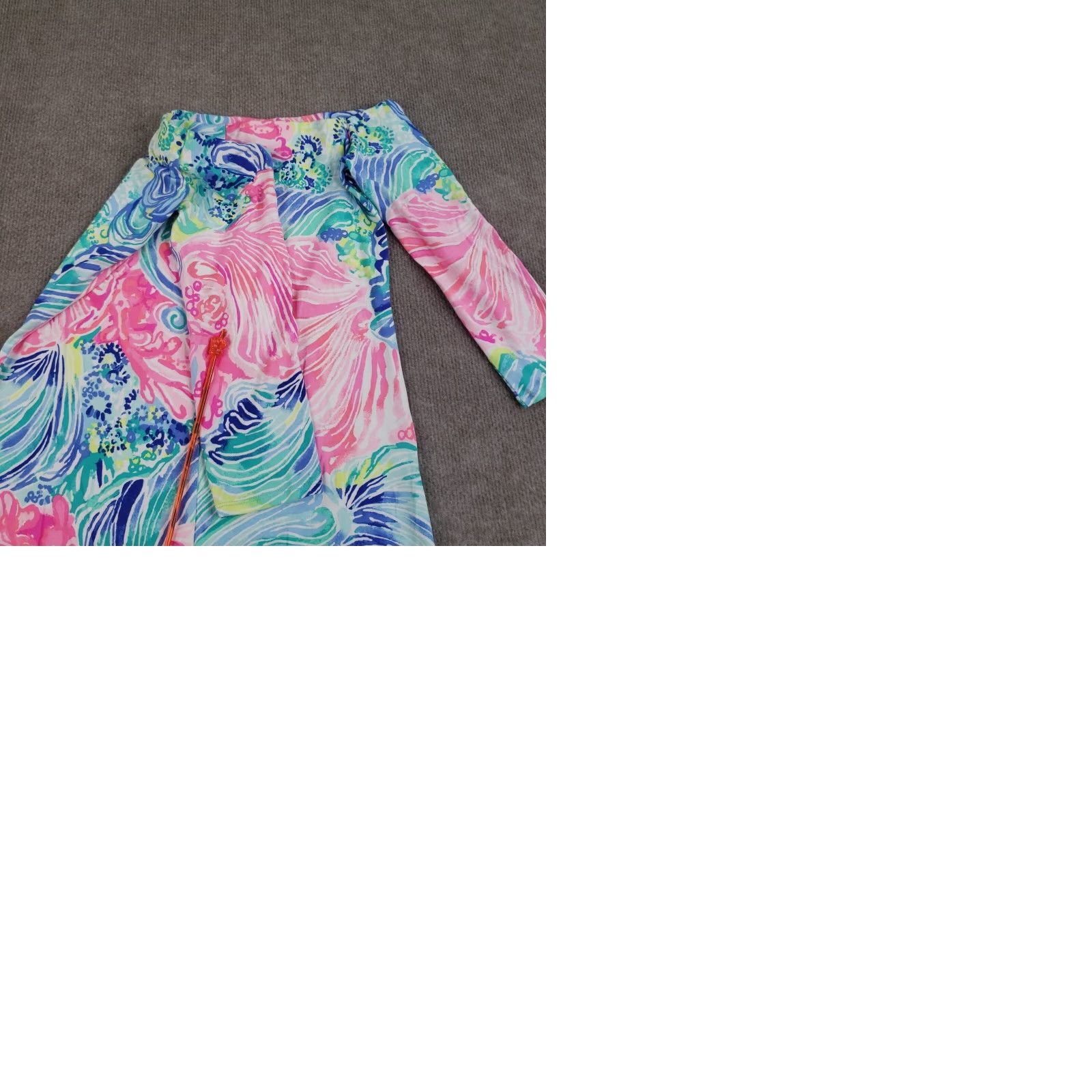 Lilly Pulitzer VINTAGE Lilly Pulitzer Laurana Dress Womens XS Pink Blue Off the Shoulder Beach Please Size XS / US 0-2 / IT 36-38 - 9 Thumbnail