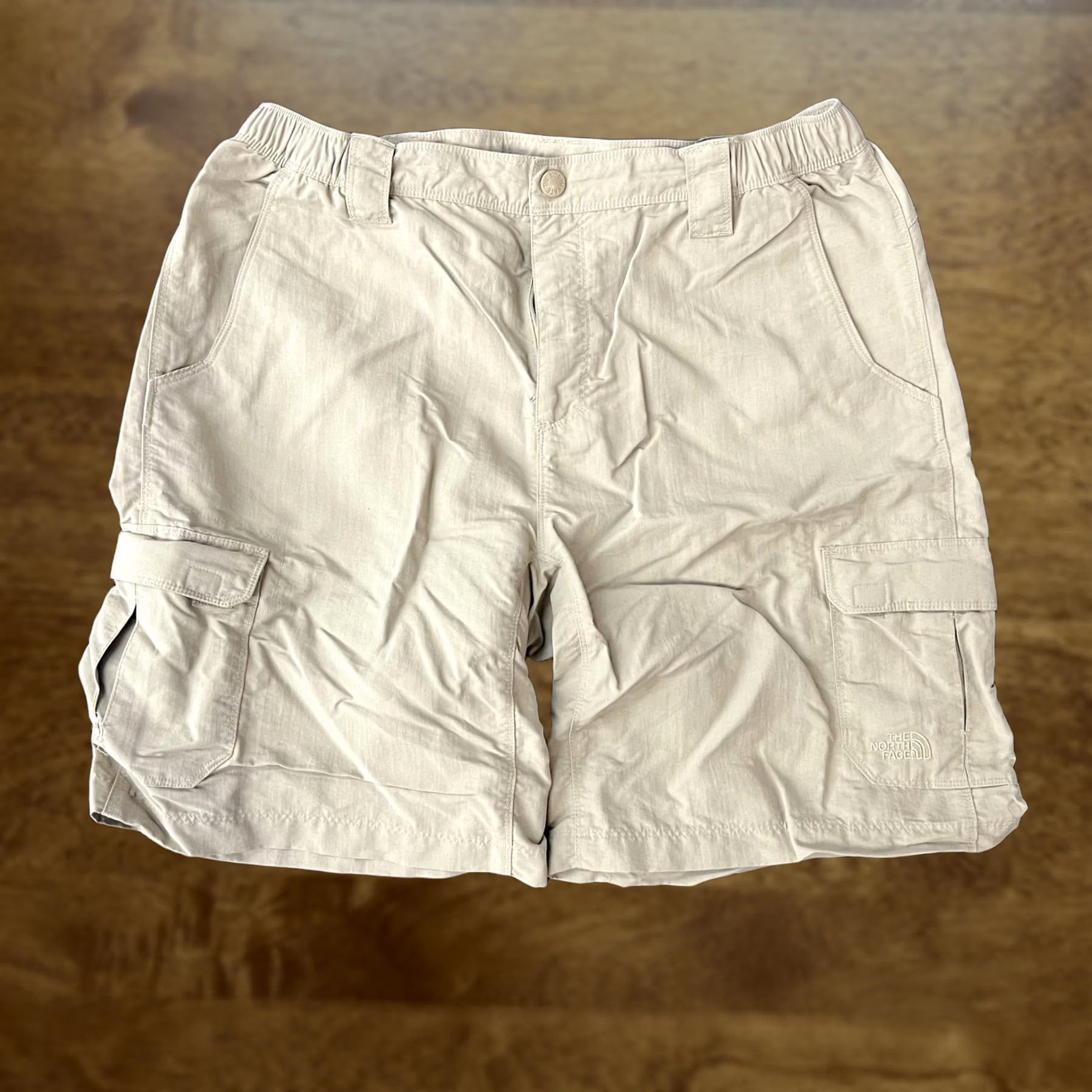 The North Face The North Face Cargo Shorts Mens Large Beige Nylon Hiking Outdoor Travel Casual Size US 33 - 1 Thumbnail