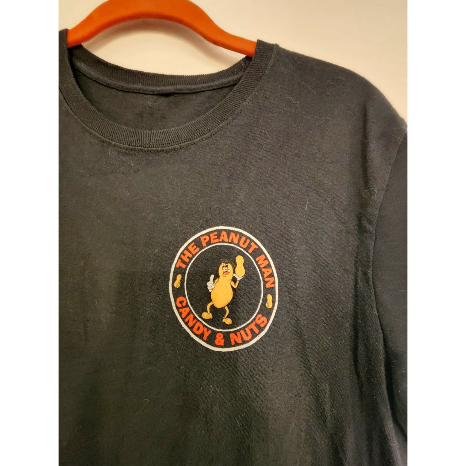Peanuts Women's L I'm Nuts for the Peanut Man Columbia SC Double-Sided T-shirt Distress T-Shirt Black Cotton Vintage No Size L / US 10 / IT 46 - 2 Thumbnail
