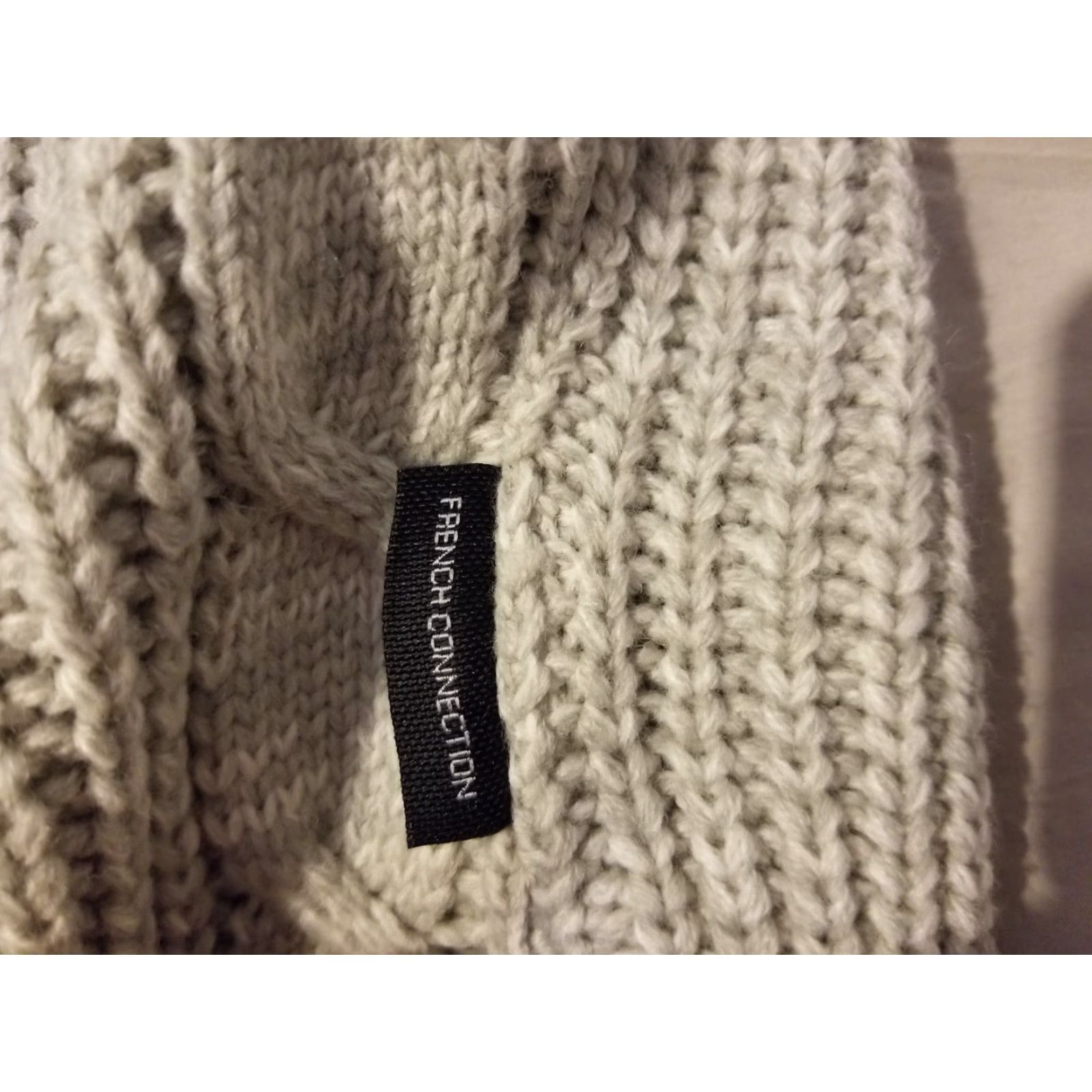 French Connection French Connection Sweater 2XL Gray Cotton Long Sleeve Knit Pullover Mens Size XXL / US 16-18 / IT 52-54 - 6 Thumbnail