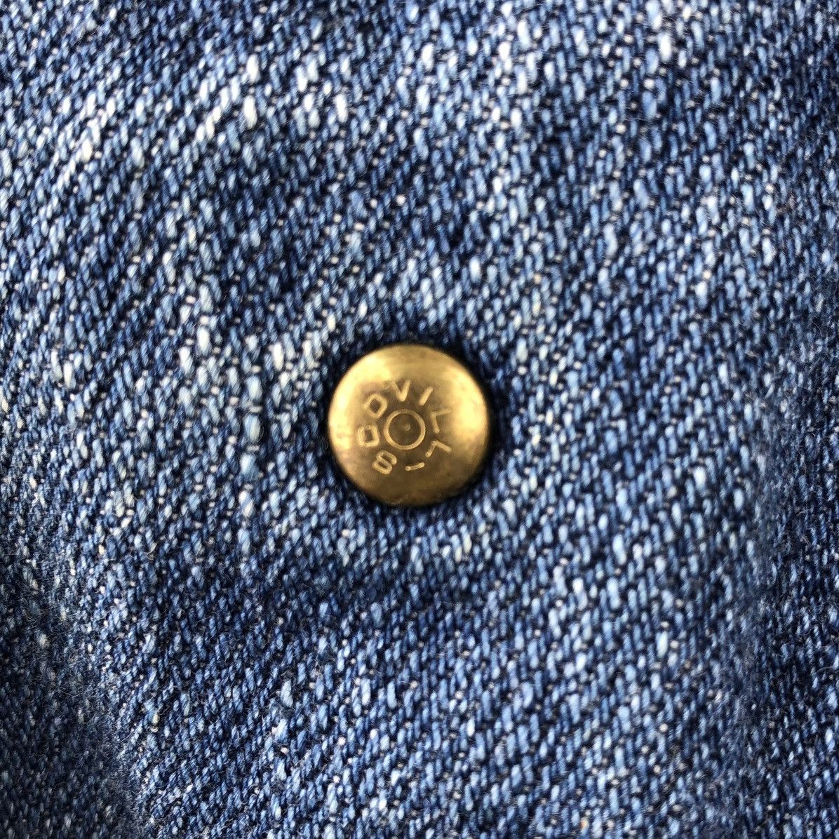 Vintage Vintage 1980s Denim Bomber Buckle Jacket Pockets Size US L / EU 52-54 / 3 - 18 Thumbnail