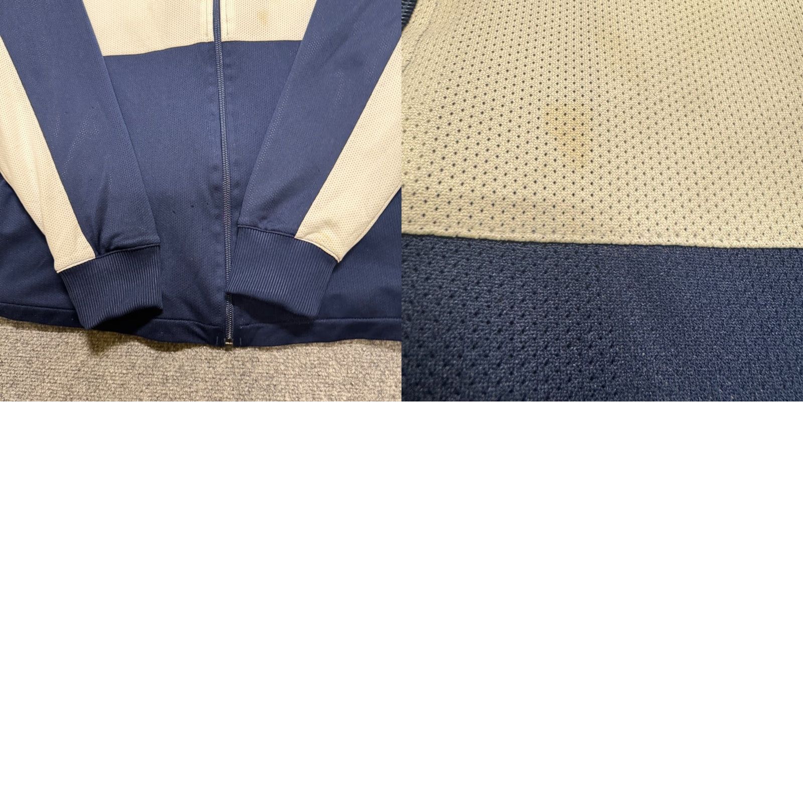 Adidas VINTAGE Adidas Jacket Womens XL Blue White Gray Full-Zip Polyester Cotton Blend 90s Y2K Striped Womens XL Blue White Gray Size XL / US 12-14 / IT 48-50 - 8 Thumbnail