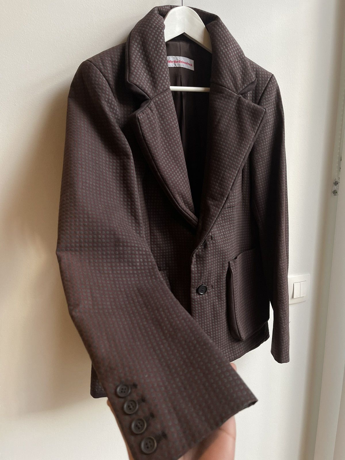 Walter Van Beirendonck Walter Van Beirendonck Fall 2008 Brown 3D Blazer With Dots Size US S / EU 44-46 / 1 - 4 Thumbnail
