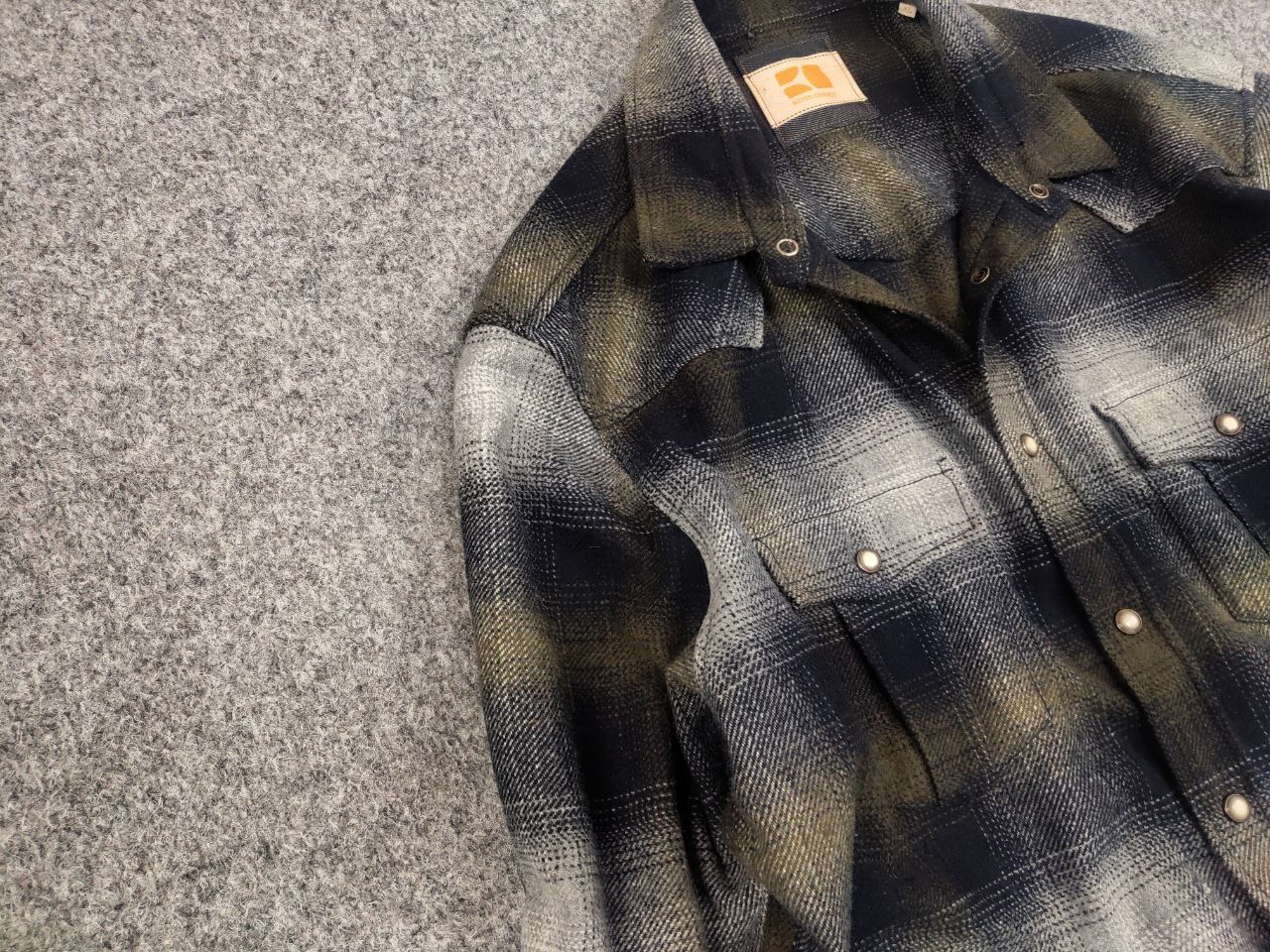 Hugo Boss Boss Orange Overshirt Flannel Checkered Wool Blend Shirt Size US XL / EU 56 / 4 - 7 Thumbnail