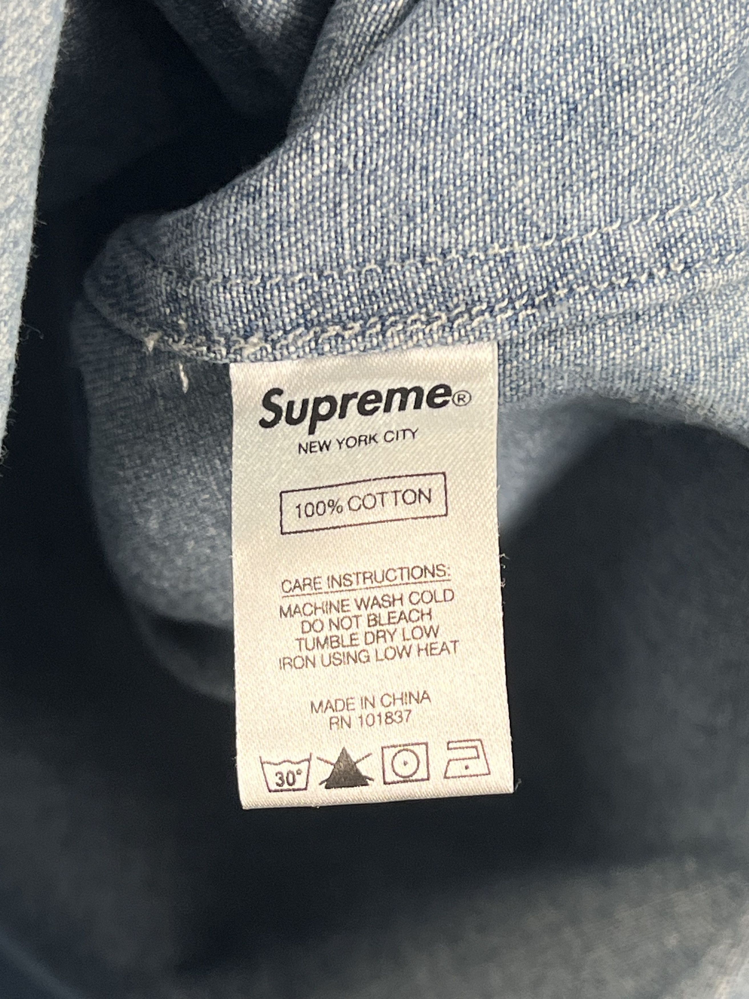 Supreme INVERT DENIM S/S SHIRT Embroidered Logo Size US S / EU 44-46 / 1 - 8 Thumbnail