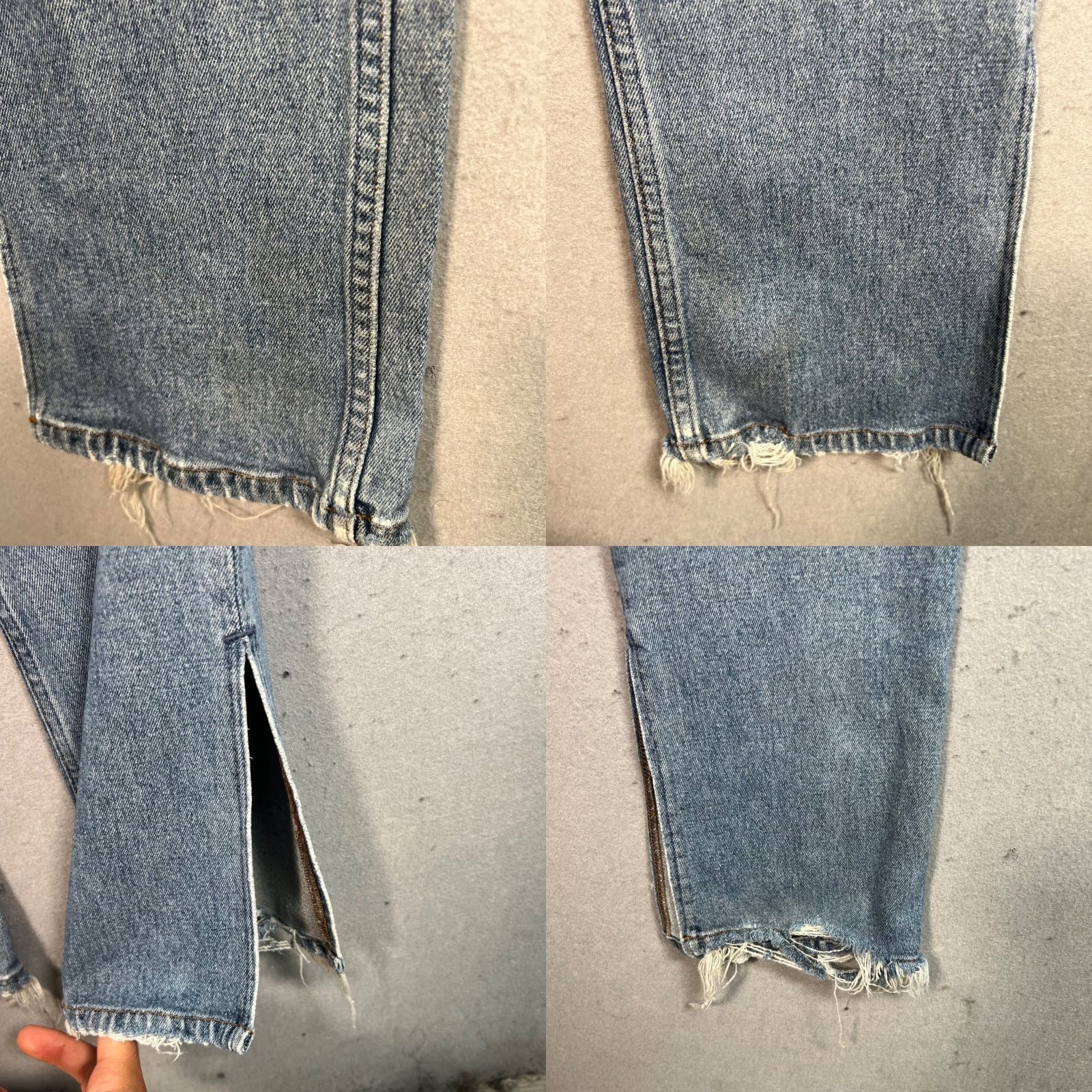 Reformation Reformation Jeans Perri Denim Distressed Blue 23 High-Rise Womens Straight Jeans Size 40" / US 18 - 9 Thumbnail