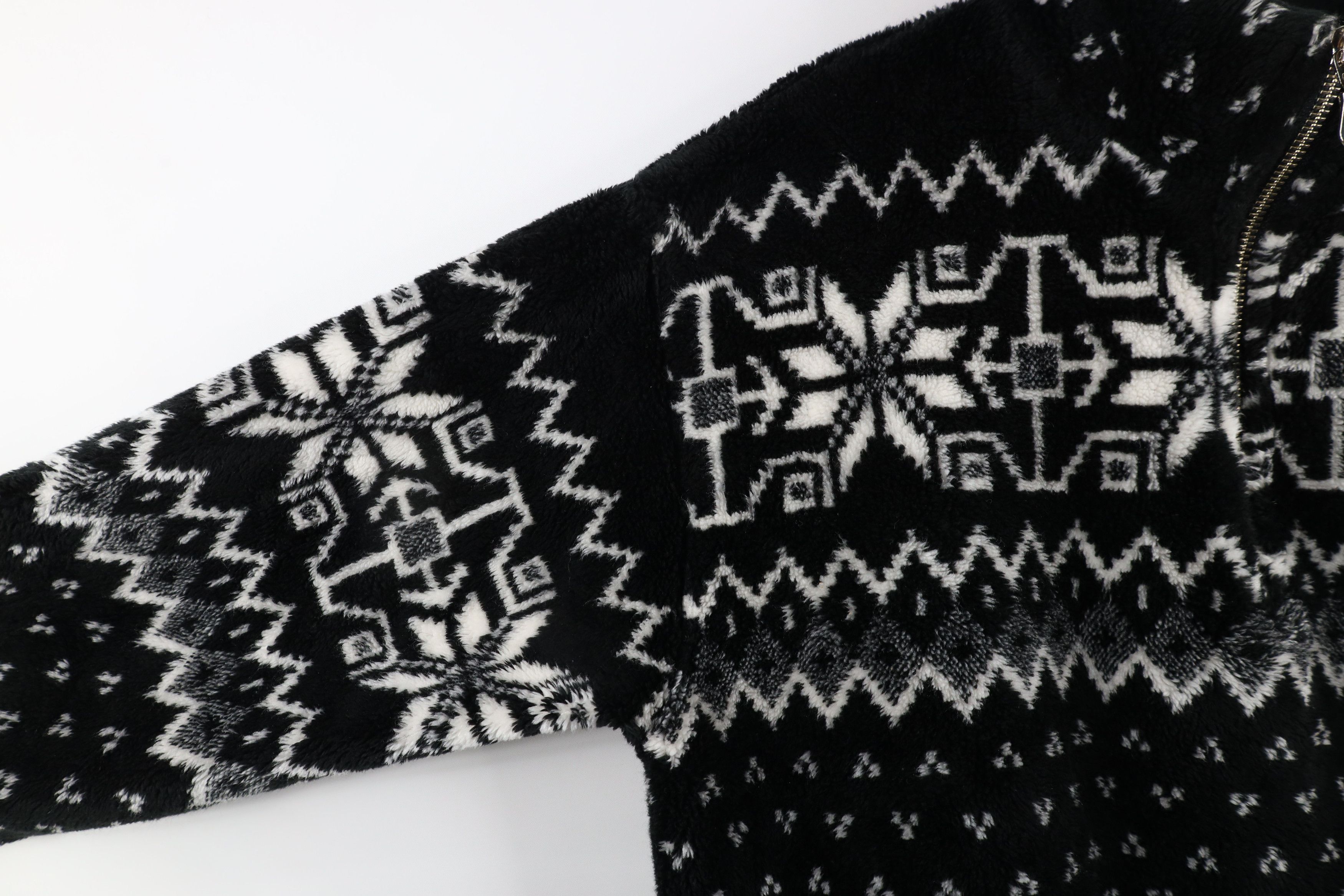 Vintage Vintage 90s Streetwear Fair Isle Fleece Half Zip Sweater Size M / US 6-8 / IT 42-44 - 4 Thumbnail
