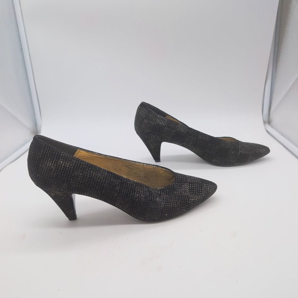 Other Vintage Nina Sz 10 Black Sparkle Women's Heels Size US 10 / IT 40 - 7 Thumbnail