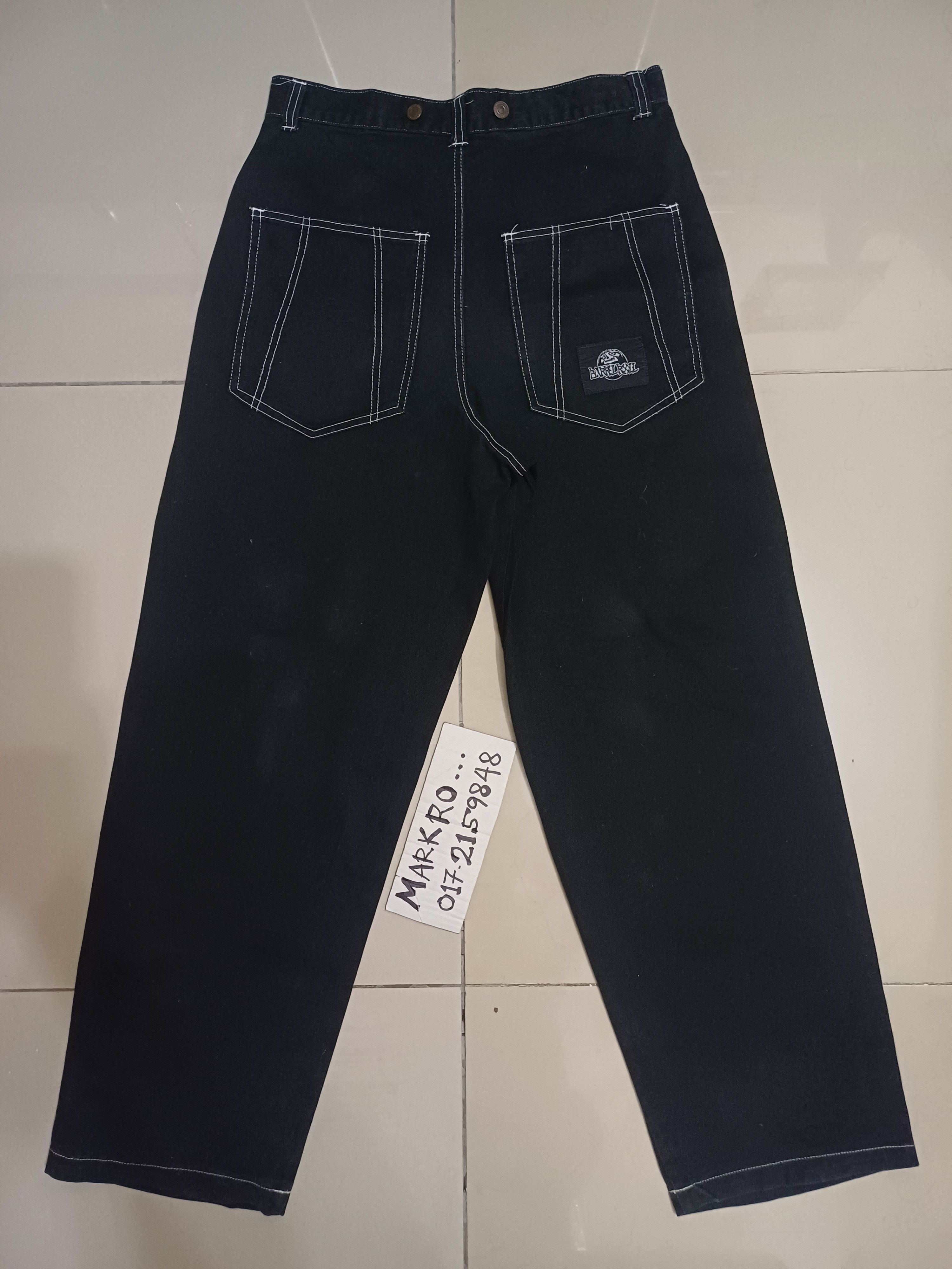 image of Archival Clothing x Seditionaries Vintage Baggy Pants.. Barrel Roll 90's Skate Pants in Black (Size