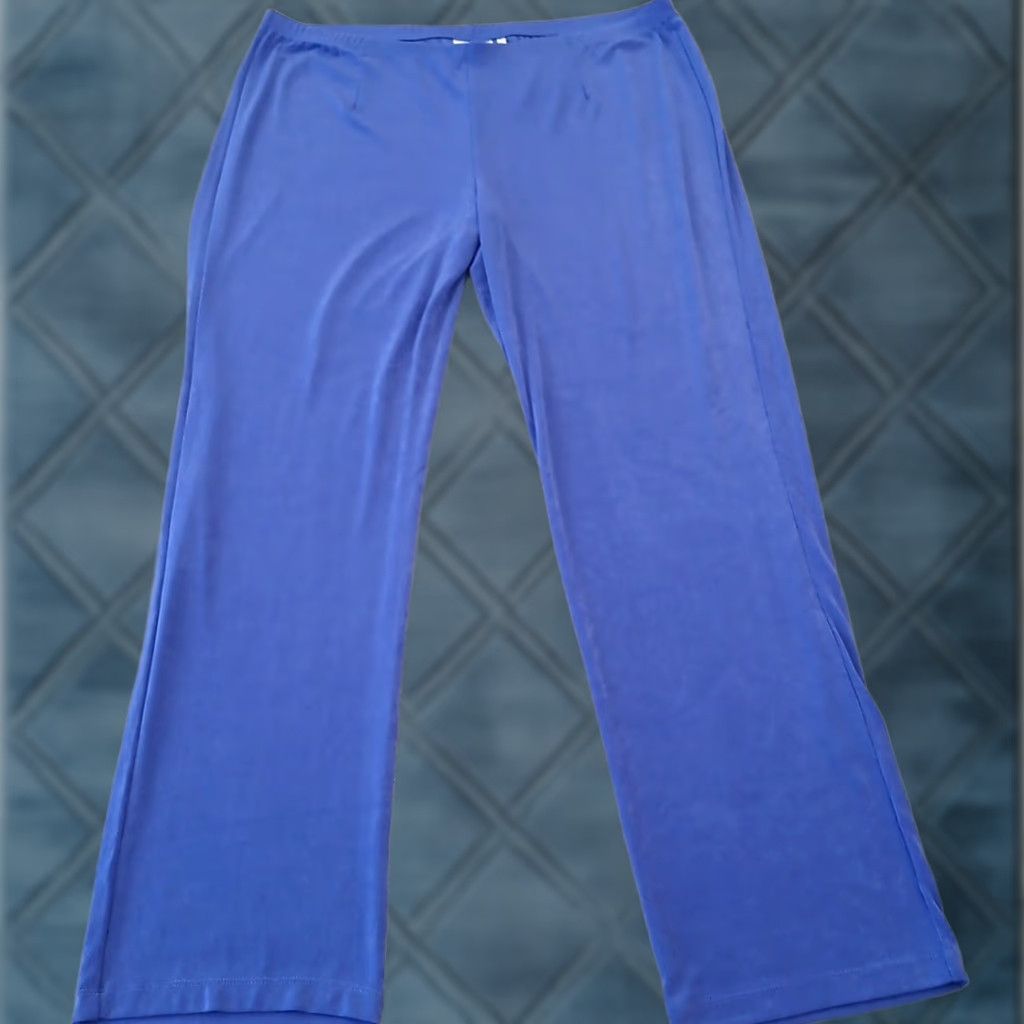 Vintage Chico's Pants Womens 2XL Tall Ankle Purple Pull On Straight 42 in Inseam 32.5 in High Rise NWT Size 40" / US 18 - 1 Thumbnail