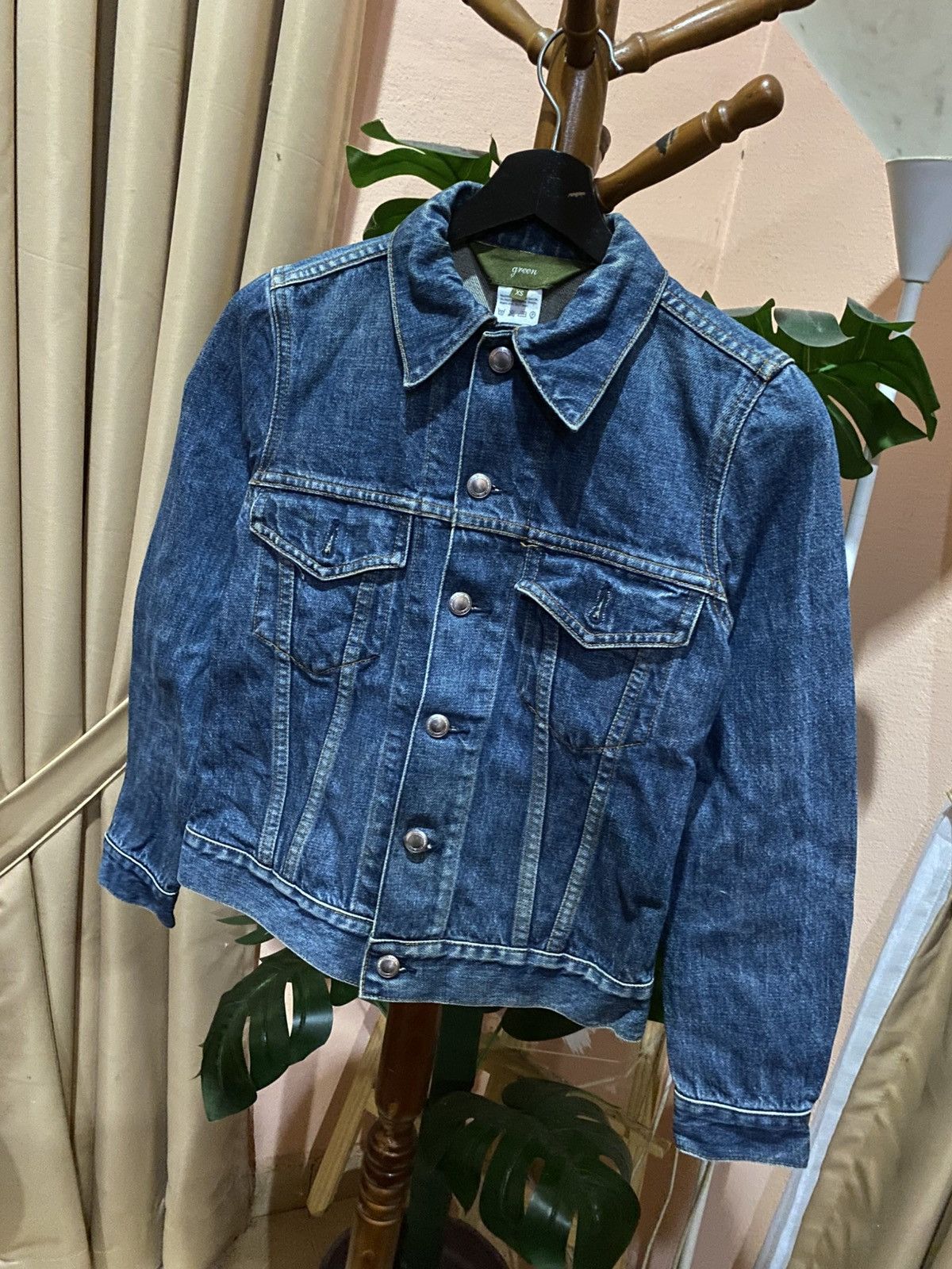 Japanese Brand Vintage Japanese Denim Jacket by Green – Made in Japan Size US XXS / EU 40 - 4 Thumbnail