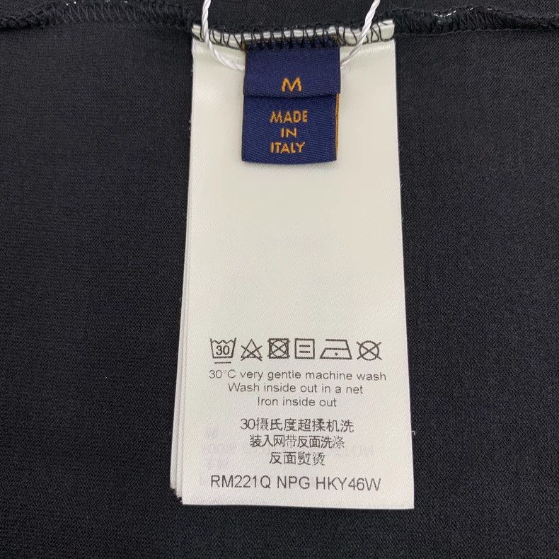 Louis Vuitton Louis Vuitton Black logo full-print cotton crewneck short- Size US M / EU 48-50 / 2 - 6 Thumbnail