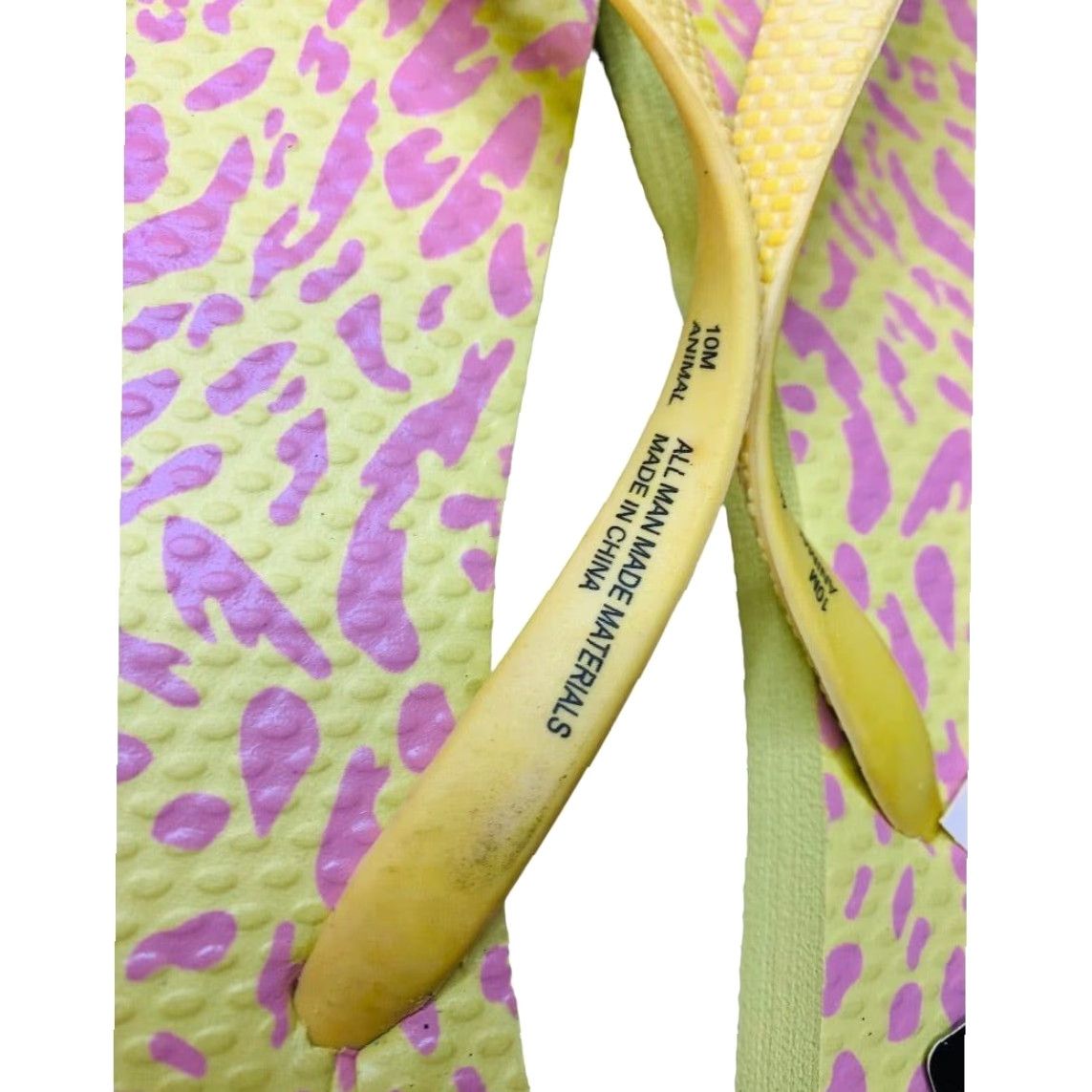 Hurley Hurley Womens Flip Flop Sandal 10M Multicolor Yellow Pink Cheetah Sunrise Size US 10 / IT 40 - 6 Thumbnail