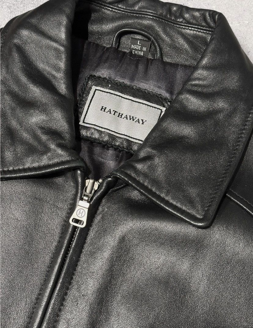 Leather Vintage real leather collared zip jacket Size US L / EU 52-54 / 3 - 4 Thumbnail