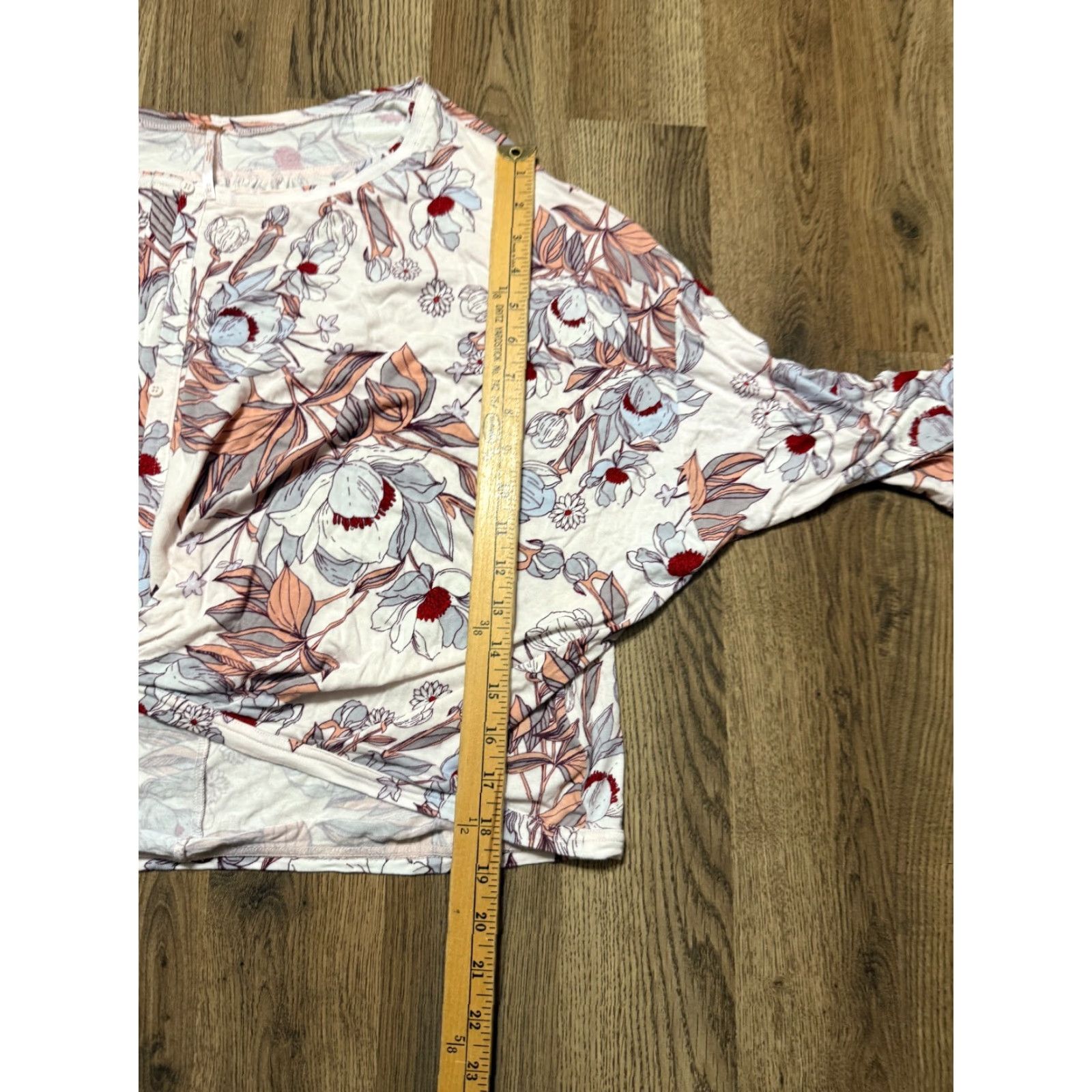 Free People Free People Shirt Womens Medium Multicolor Floral Long Sleeve Button Shirt Size M / US 6-8 / IT 42-44 - 7 Thumbnail