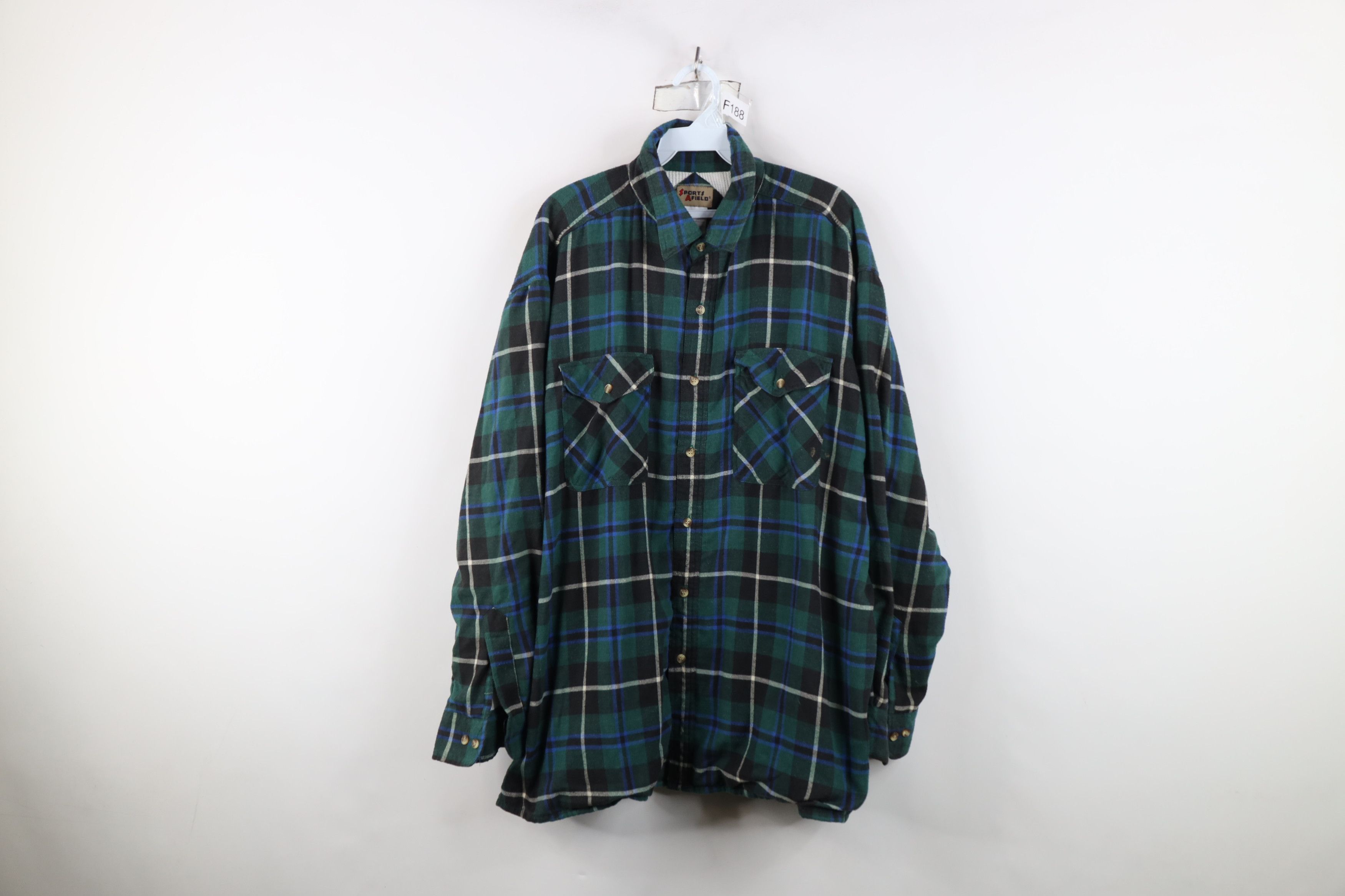 Vintage Vintage 90s Streetwear Flannel Button Shirt Jacket Plaid Size US XL / EU 56 / 4 - 1 Thumbnail