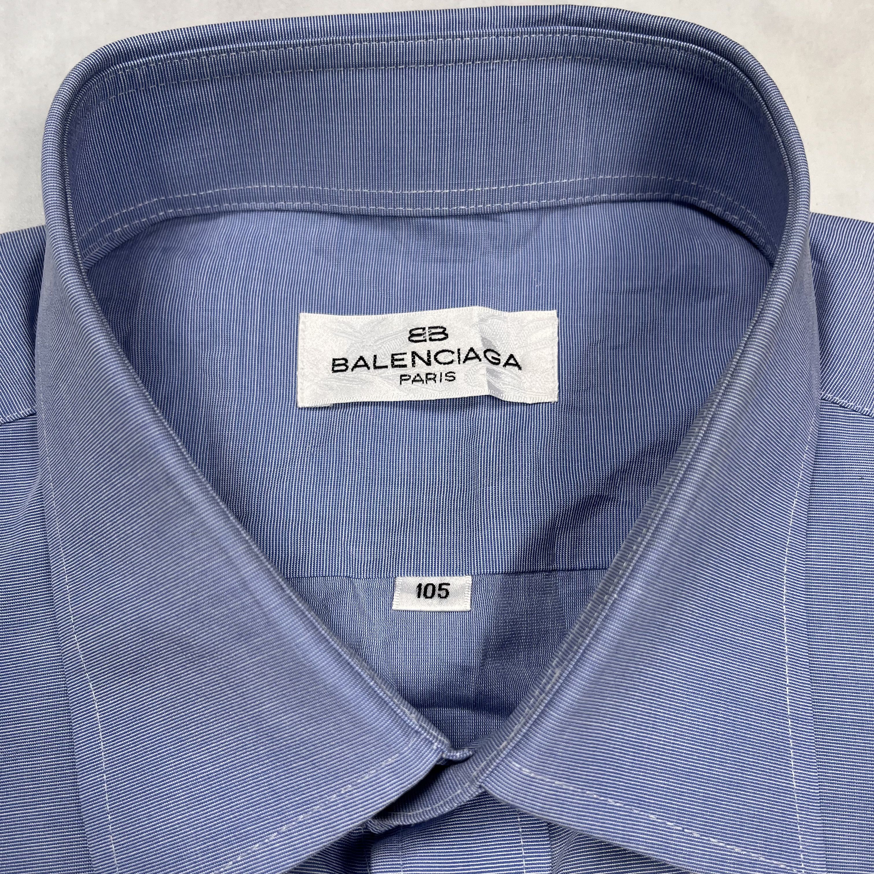 Balenciaga Balenciaga BB Logo Pocket Button Up Shirt Size US XL / EU 56 / 4 - 6 Thumbnail