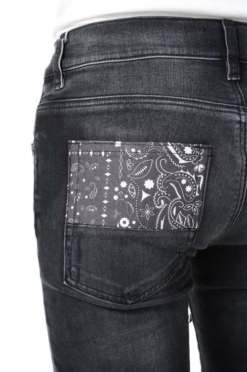 Amiri o1gr1nt0824 Vintage Bandana Art Patch Jean in Aged