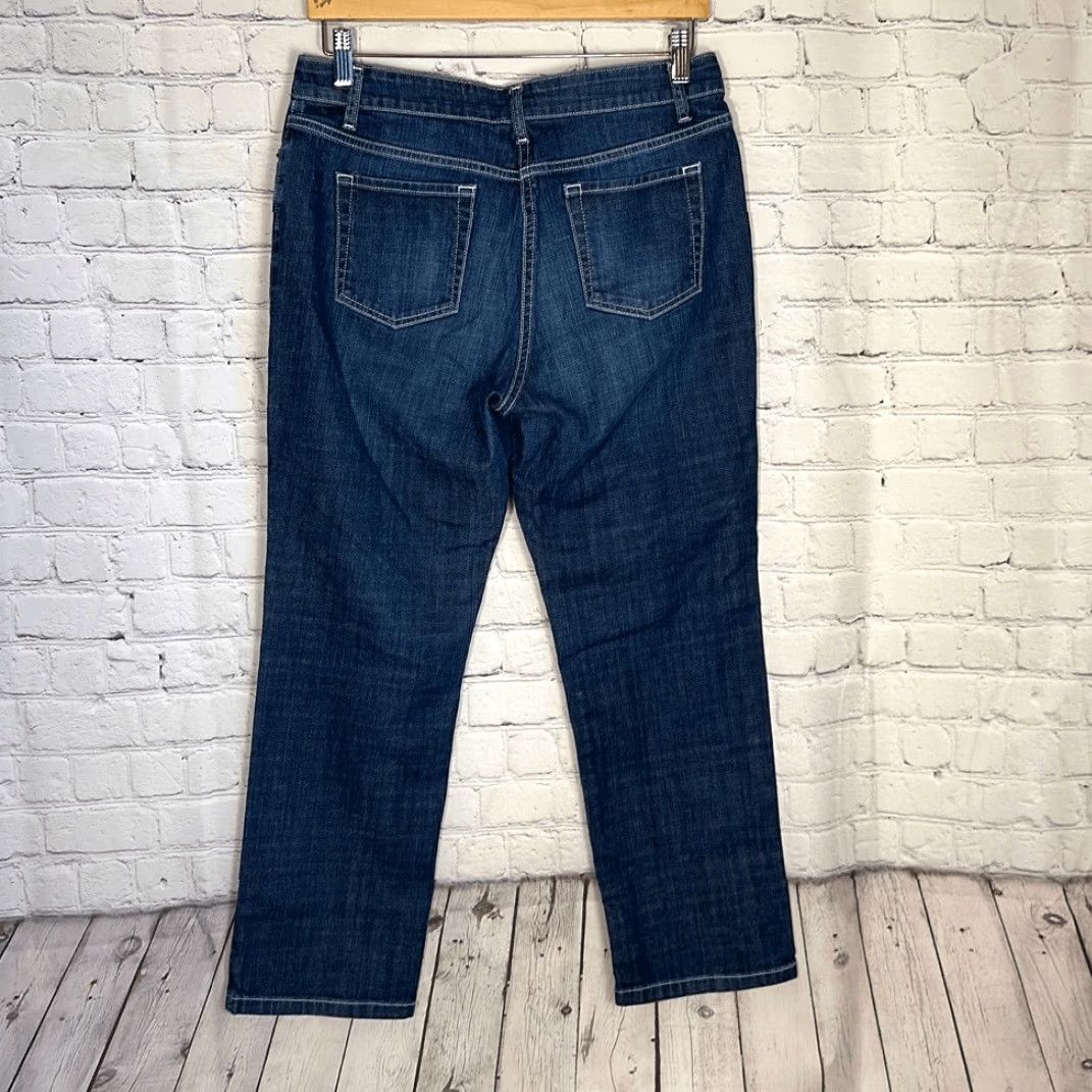 Boden BODEN Jeans Cropped Capri Dark Wash Denim Mid Rise Cuffed Sz 14L US WC052 Womens Jeans Size 36" / US 14 / IT 50 - 4 Thumbnail