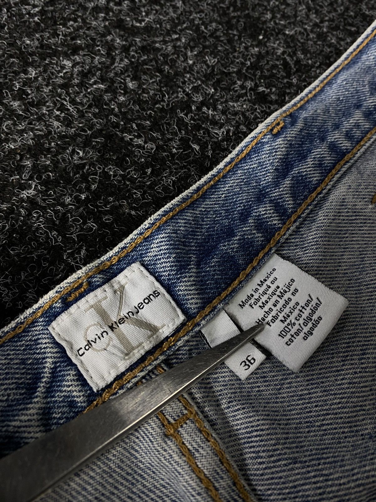 Calvin Klein × Vintage Crazy Vintage Y2K 00s Baggy Calvin Klein Skater Denim Jeans Size US 36 / EU 52 - 7 Thumbnail