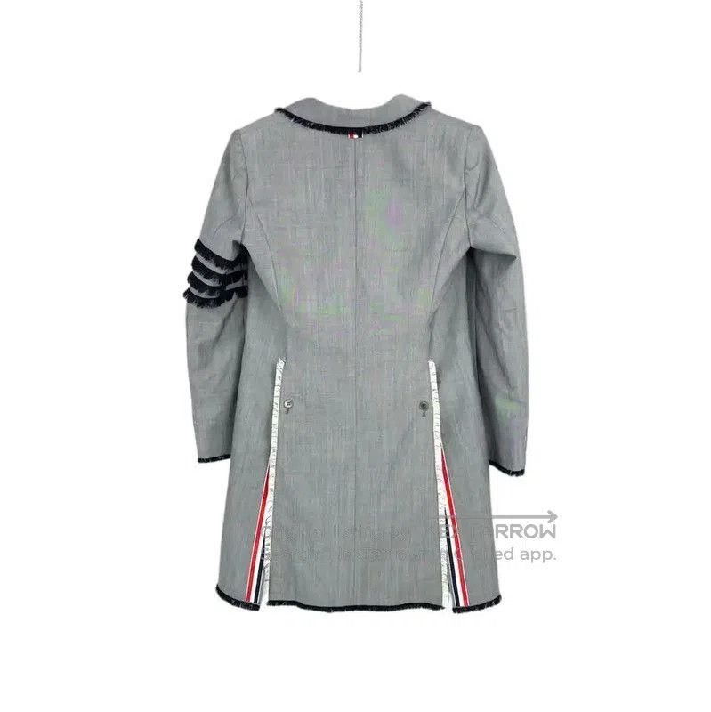 Thom Browne Thom Browne Gray Wool Women's Coat . Size XXS / US 00 / IT 34 - 2 Thumbnail