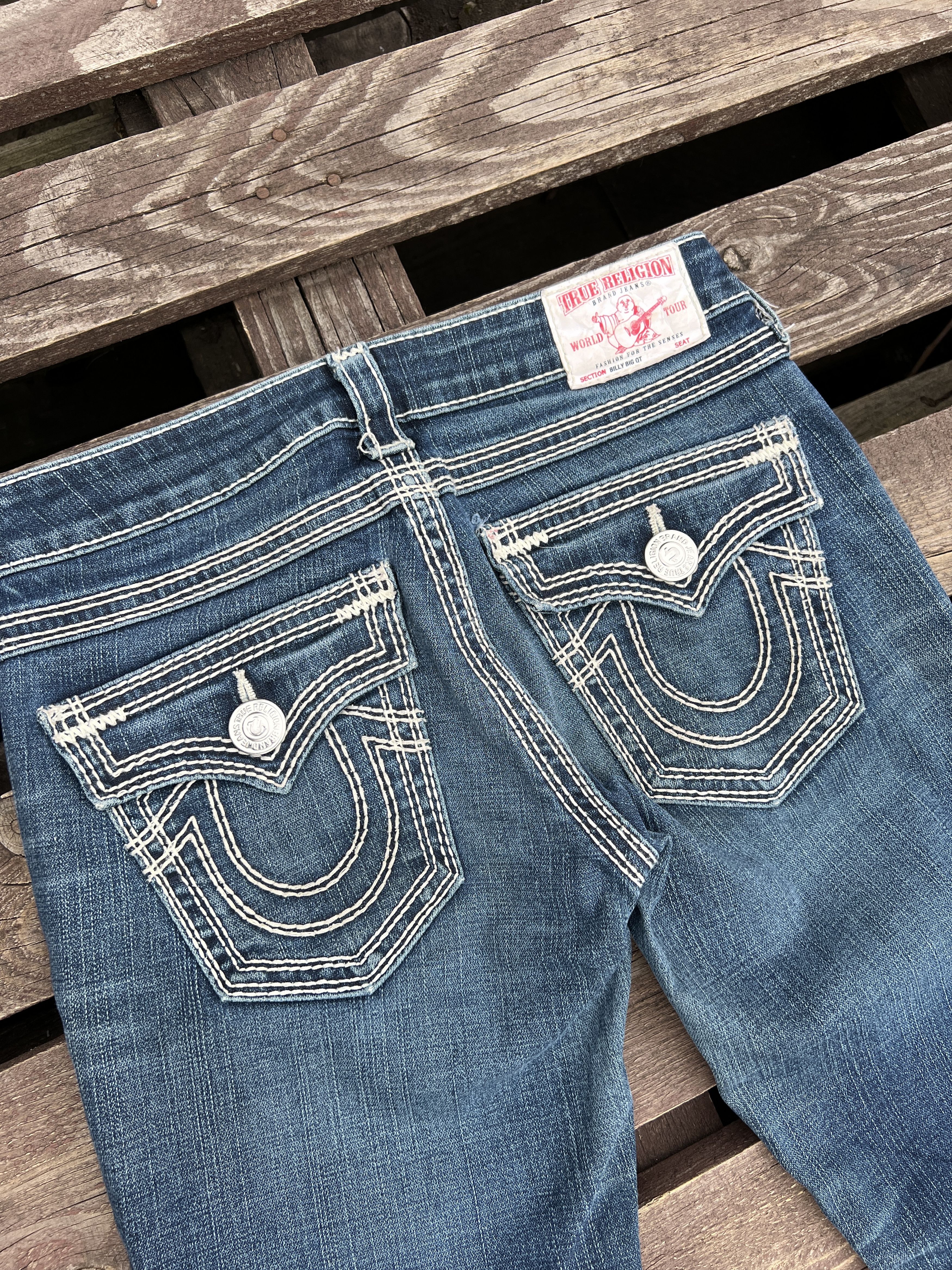 True Religion × Vintage True Religion Y2K Vintage Billy Big QT Denim Jeans Size 27" / US 4 / IT 40 - 3 Thumbnail