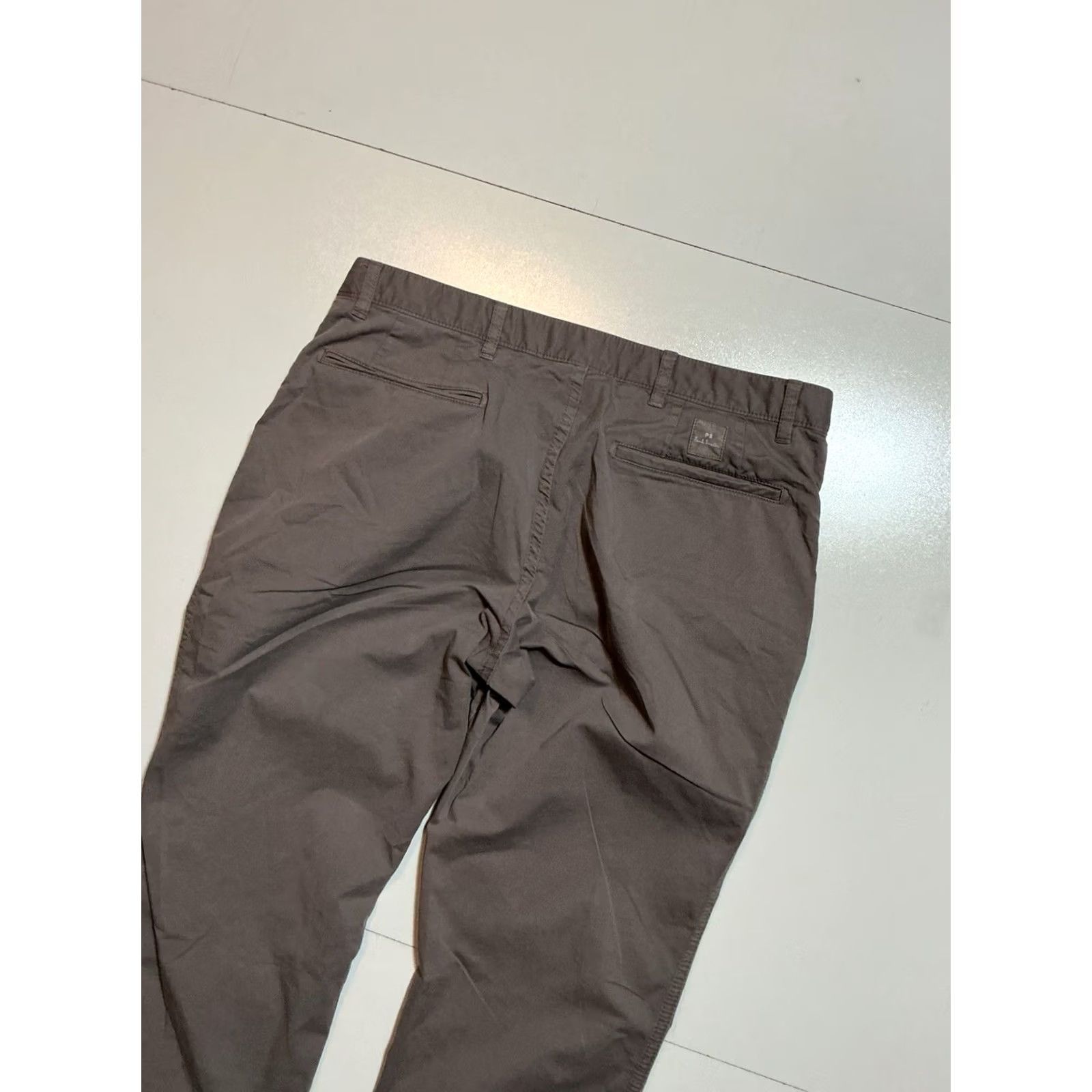 Paul Smith Paul Smith Chino Pants Mens Flat Front Organic Cotton Twill Gray 32 Regular Classic Casual Size US 32 / EU 48 - 7 Thumbnail
