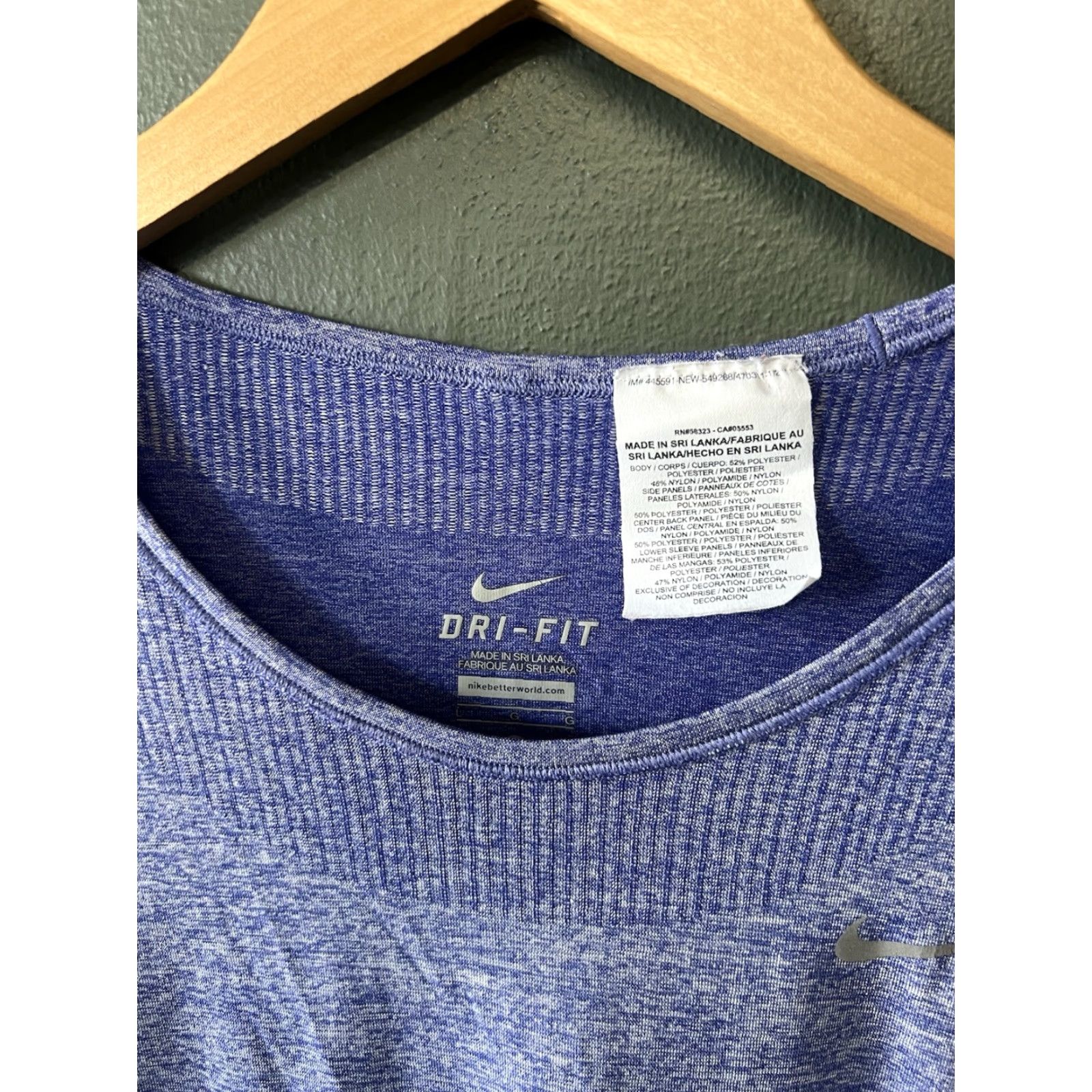 Nike Nike Dri-Fit Womens Purple Long Sleeve Athletic Shirt L Purple Womens Nike Dri-Fit Long Sleeve Shirt Ladies Size L Size L / US 10 / IT 46 - 3 Thumbnail
