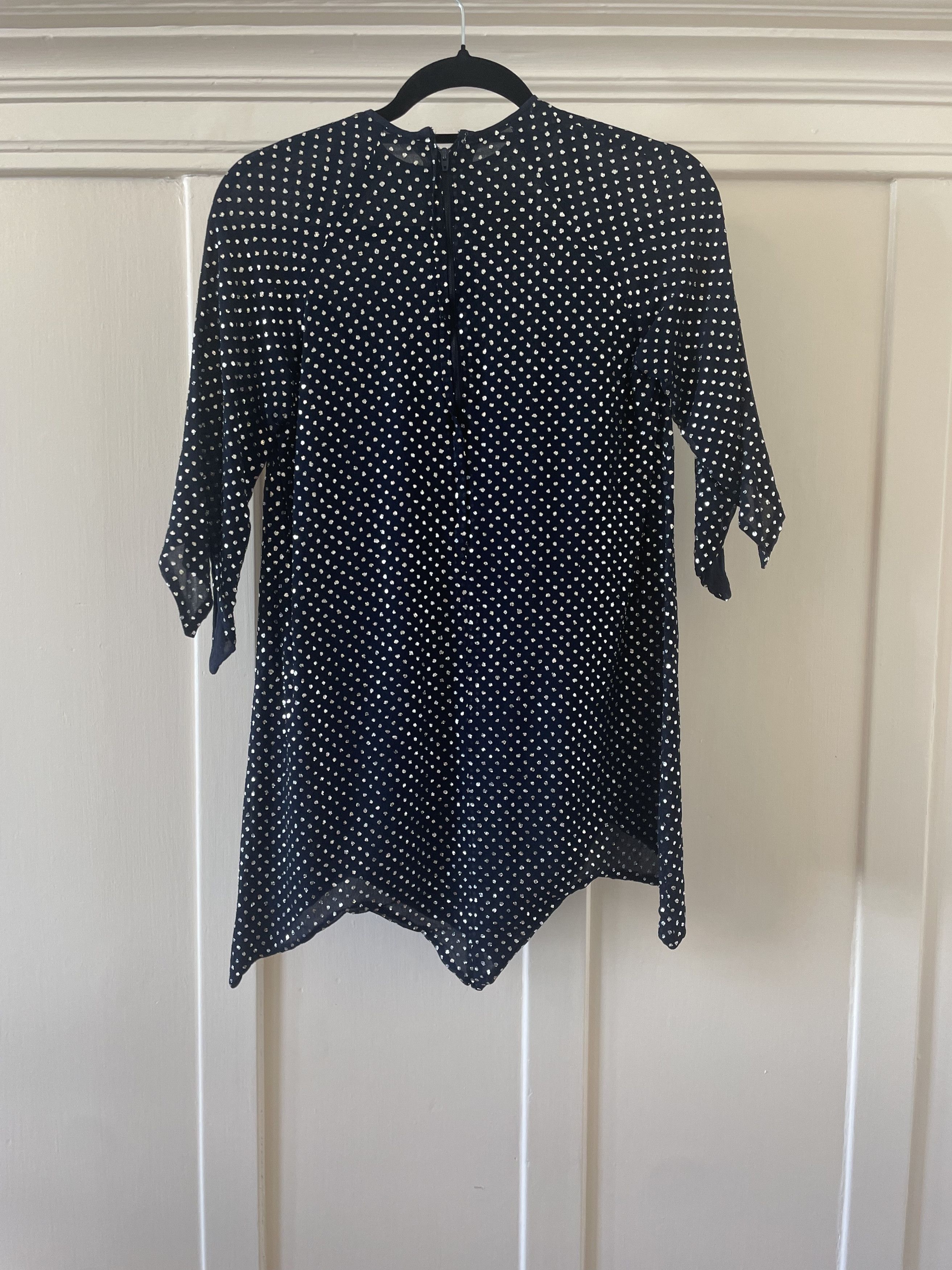 Vintage 70s True Vintage Glitter Disco Tunic Mini Dress Size S / US 4 / IT 40 - 2 Thumbnail