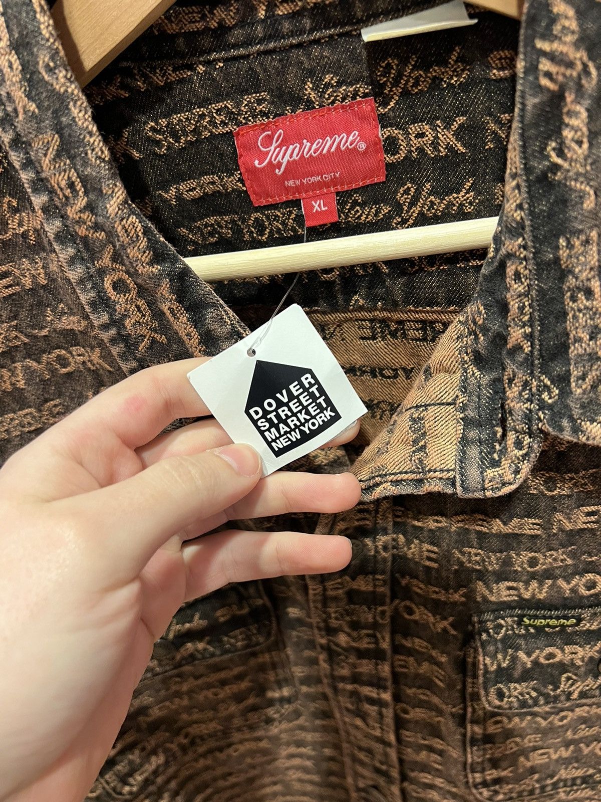 Supreme Supreme denim multi type jacquard denim shirt Size US XL / EU 56 / 4 - 4 Thumbnail