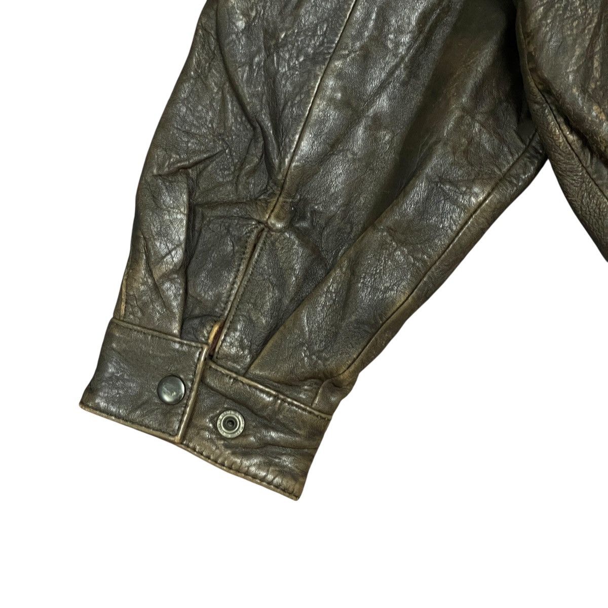 Leather Vintage Zufolo Sheepskin Flight Leather Bomber Jacket Size US L / EU 52-54 / 3 - 20 Thumbnail