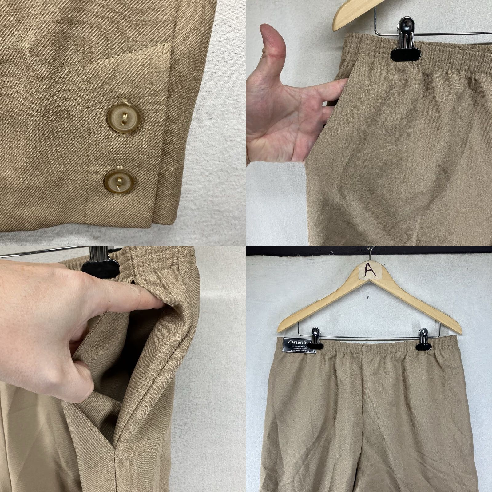Vintage Alfred Dunner Capri Pants Womens 16P Tan High Rise Pull On Career NWT Capri Pants Womens 16P Tan High Rise Pull On Career NWT Size 38" / US 16 / IT 52 - 8 Thumbnail