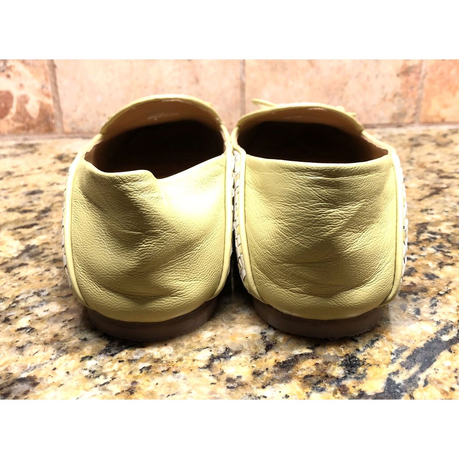 Tory Burch TORY BURCH WOVEN LOAFER FLAT in 2-Tone Cream Pale Yellow 7.5 M Size US 8 / IT 38 - 4 Thumbnail