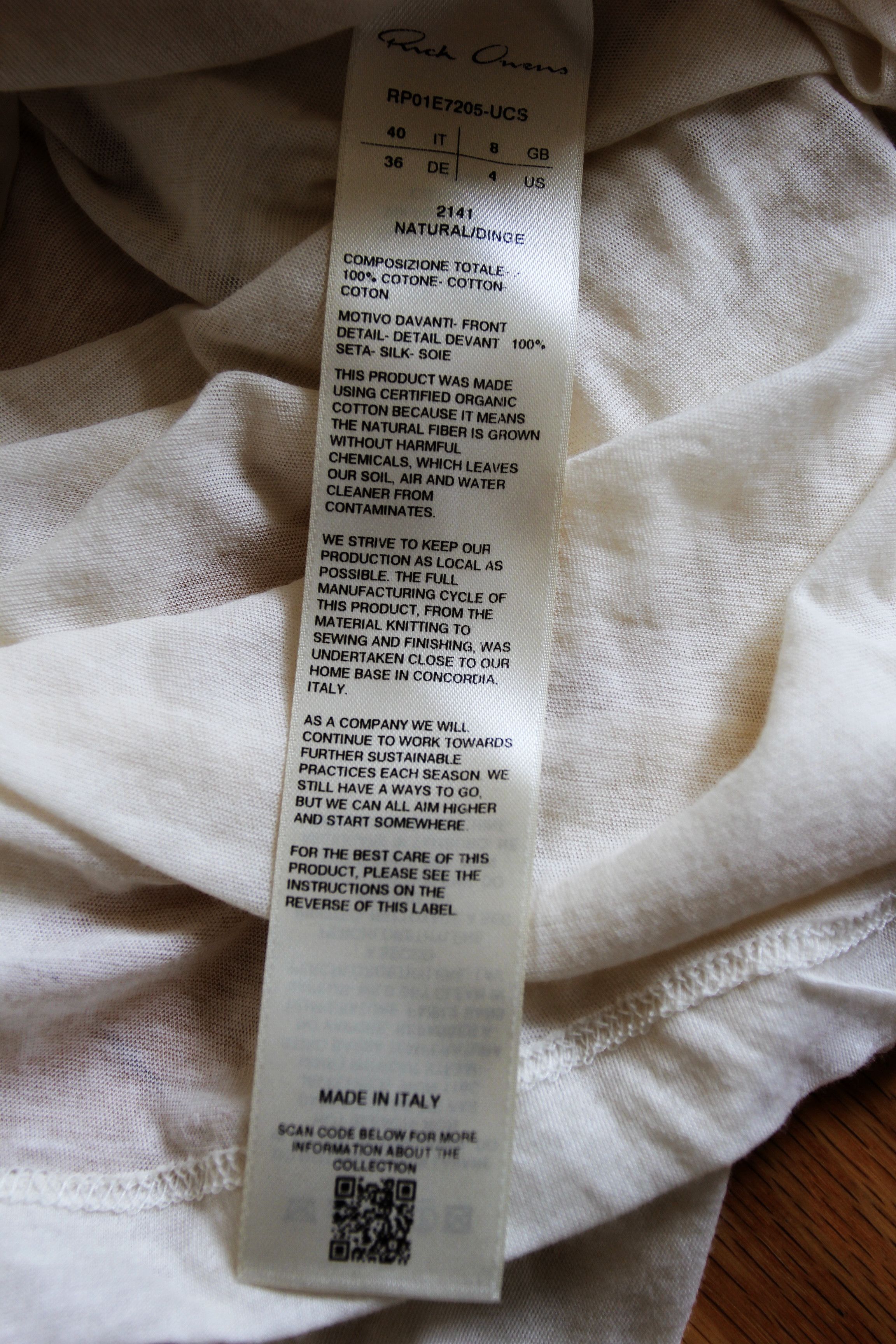 Rick Owens BNWT SS25 RICK OWENS "HOLLYWOOD" DRAIN T TSHIRT 40 Size S / US 4 / IT 40 - 9 Thumbnail